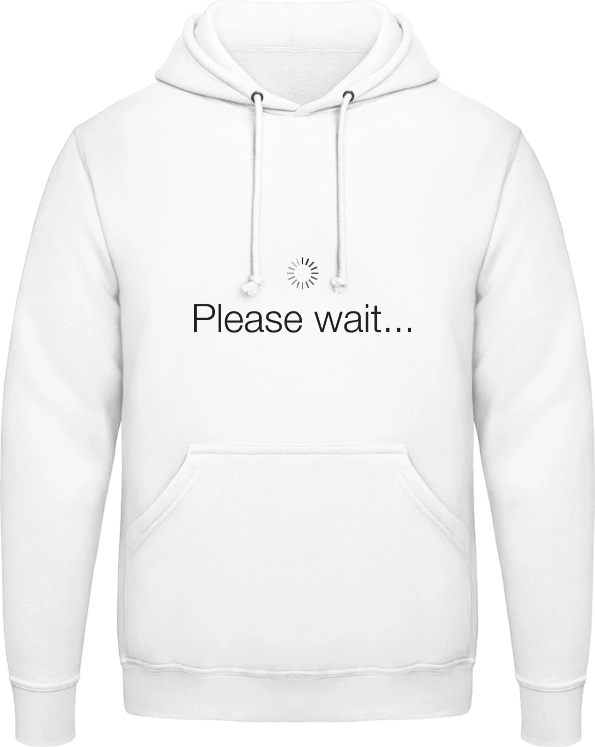 Please Wait Loading - Arctic white AWDis man hoodie - Front