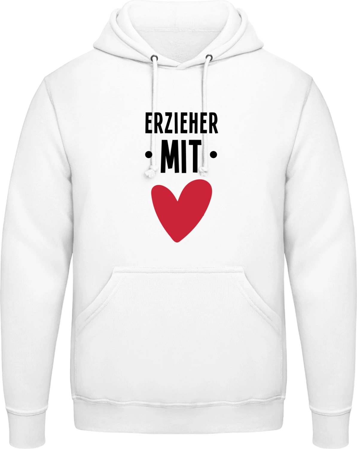 Erzieher mit Herz - Arctic white AWDis man hoodie - Front