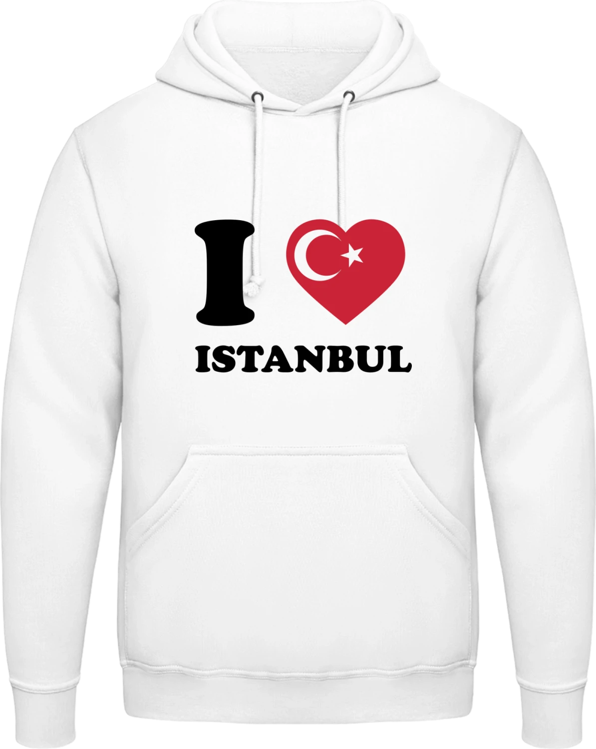 I Love Istanbul - Arctic white AWDis man hoodie - Front