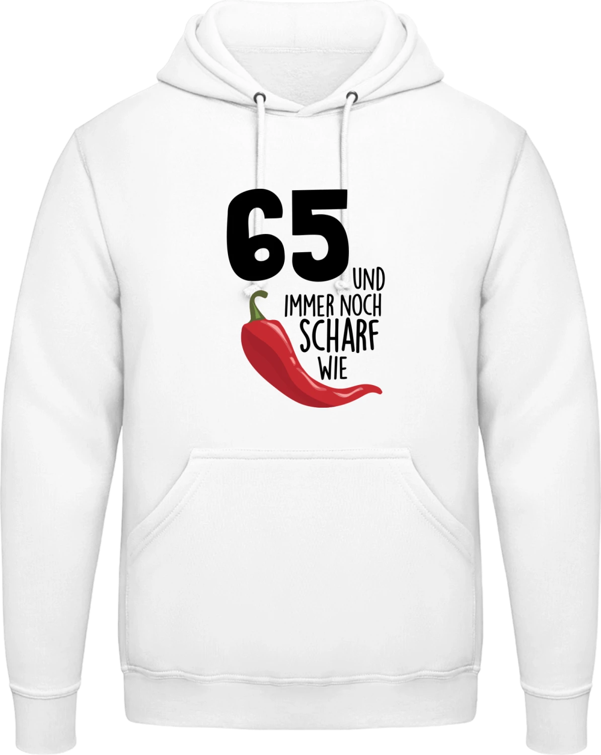 65 Jahre und immer noch scharf wie Cili - Arctic white AWDis man hoodie - Front