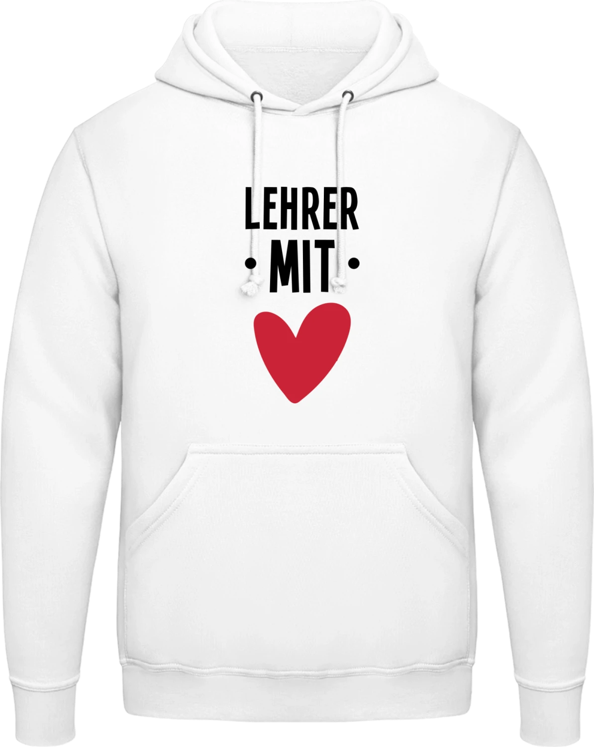 Lehrer mit Herz - Arctic white AWDis man hoodie - Front