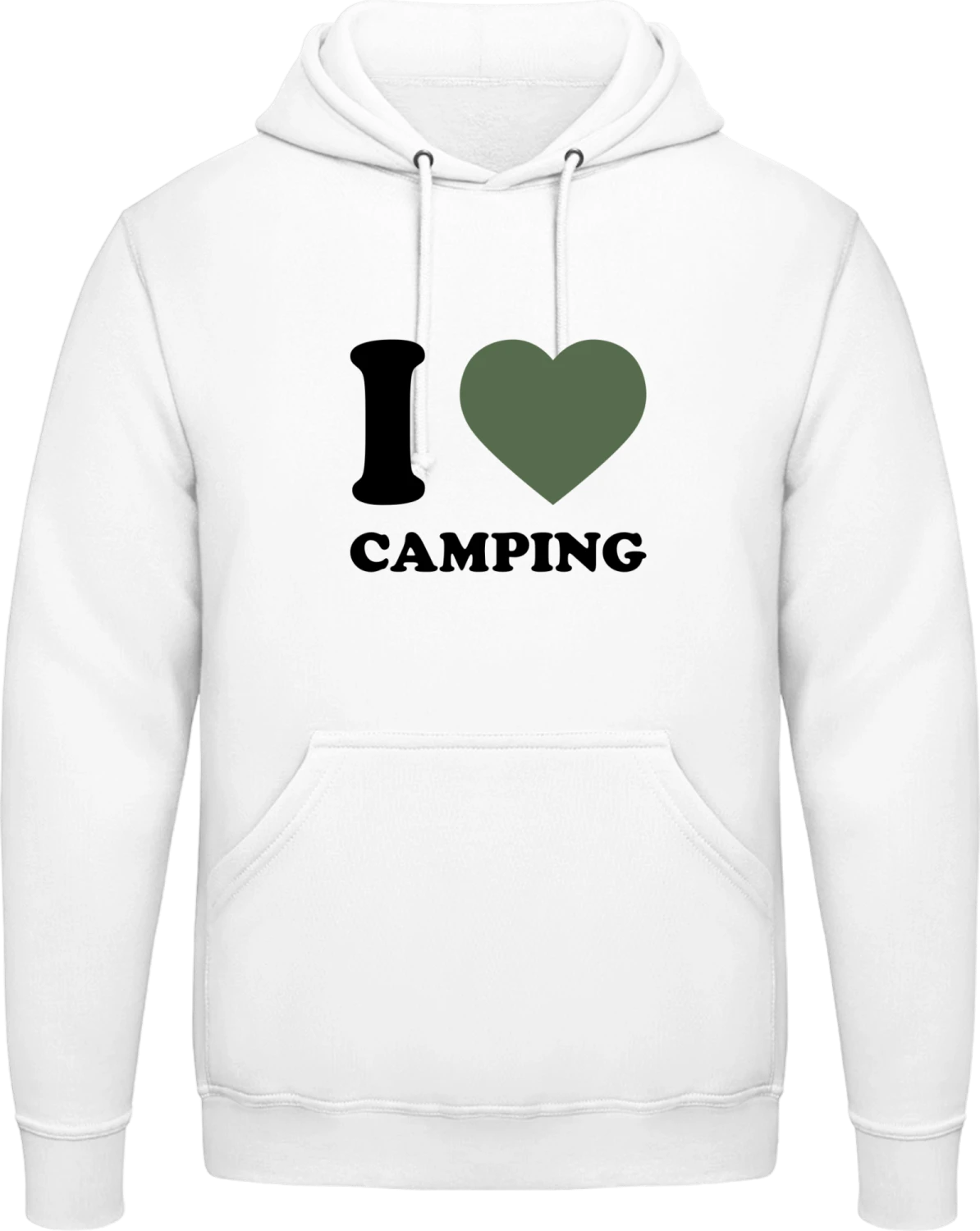 camping love - Arctic white AWDis man hoodie - Front