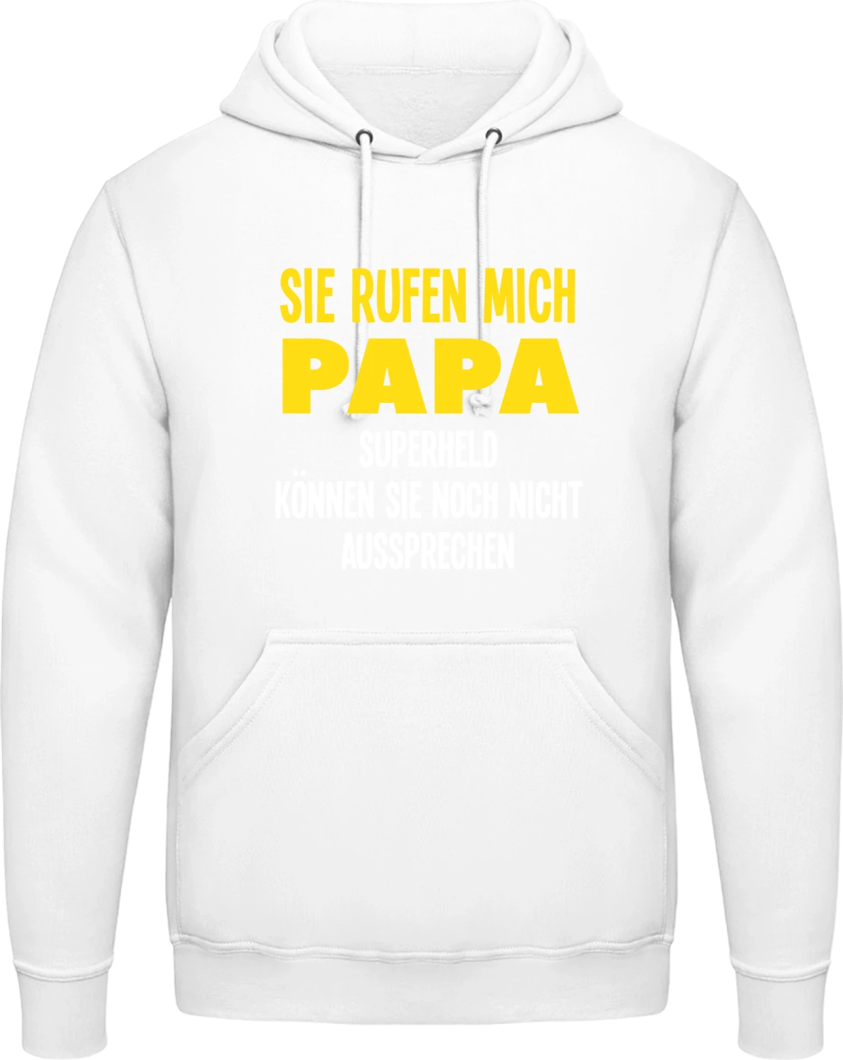 Papa, Superheld können sie noch nicht aussprechen - Arctic white AWDis man hoodie - Front