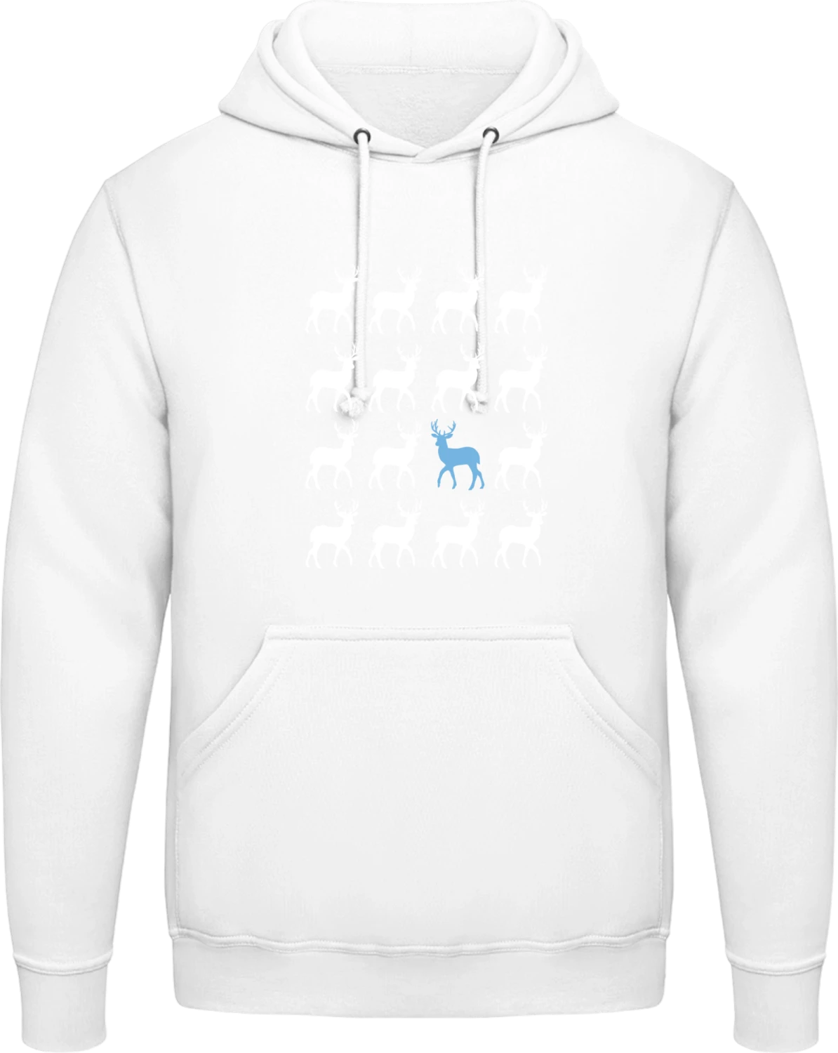 Different Moose - Arctic white AWDis man hoodie - Front