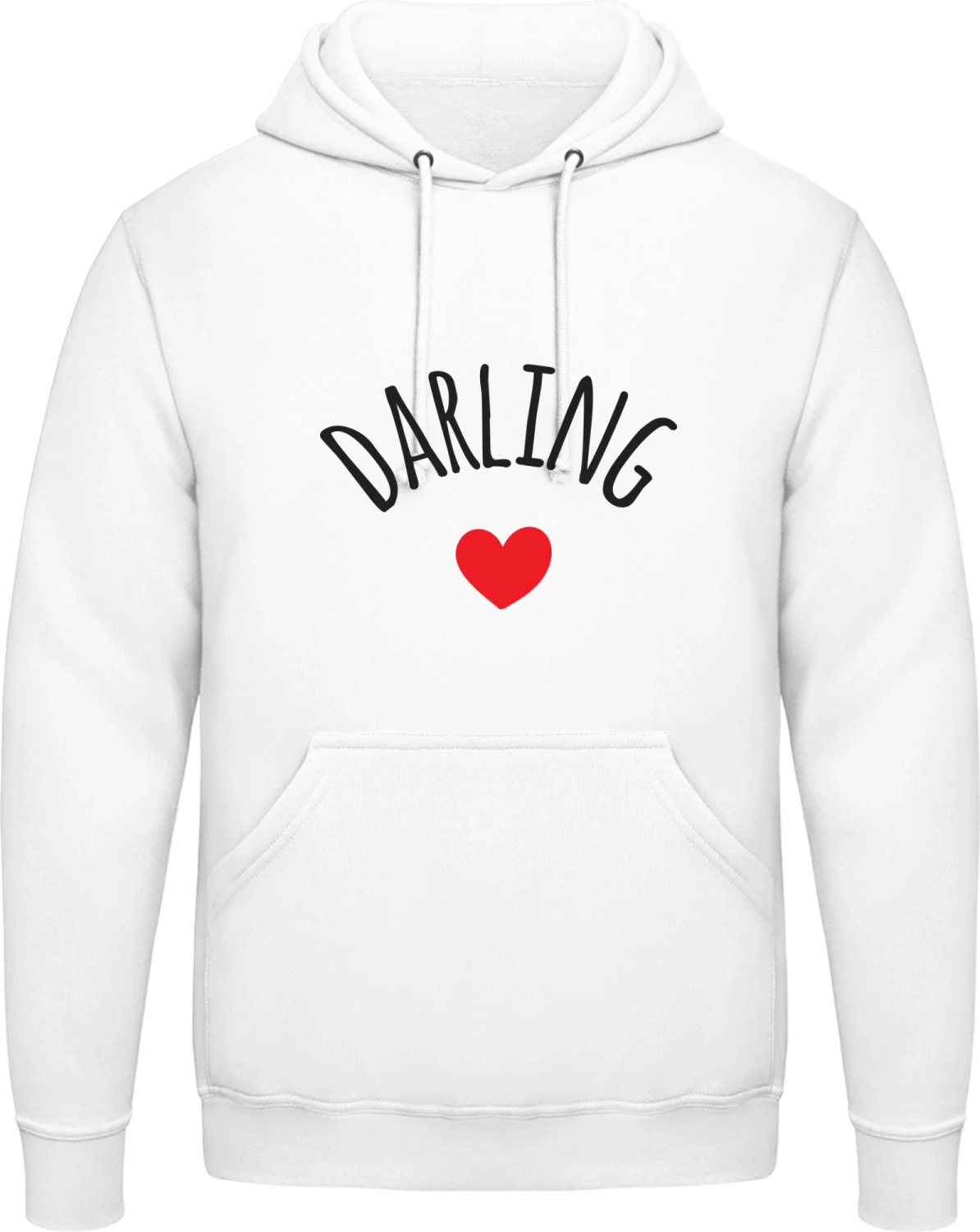 Darling - Arctic white AWDis man hoodie - Front