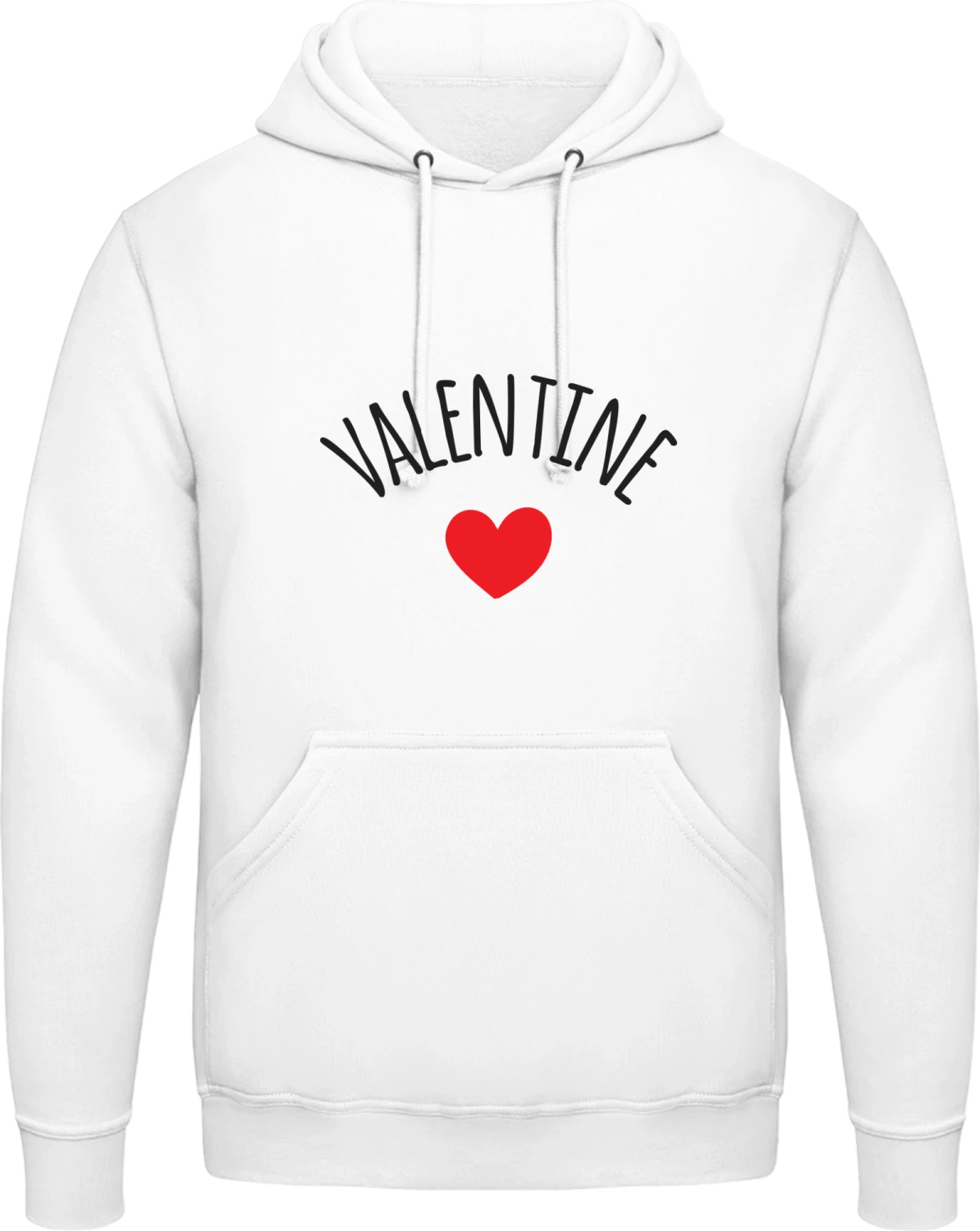 Valentine - Arctic white AWDis man hoodie - Front