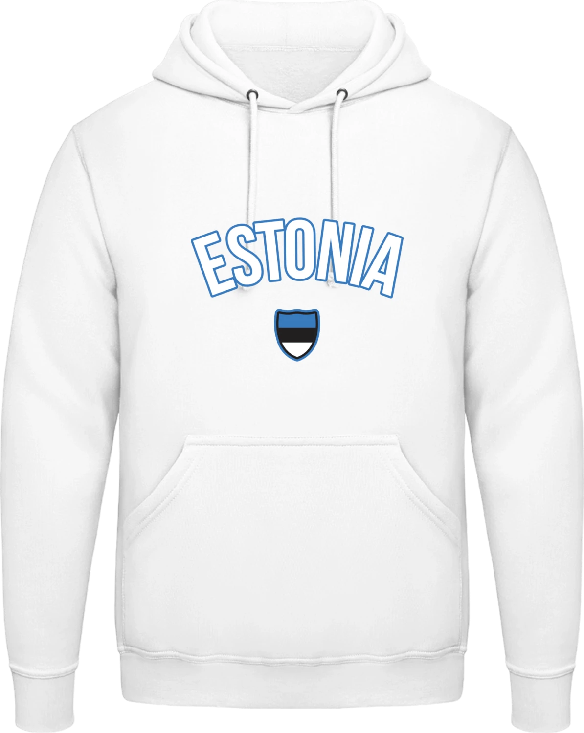 ESTONIA Fan - Arctic white AWDis man hoodie - Front