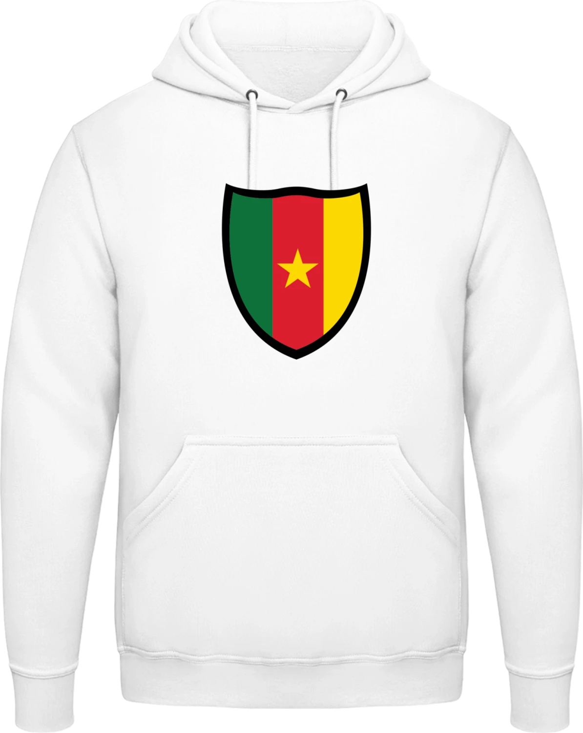 Cameroon Shield - Arctic white AWDis man hoodie - Front