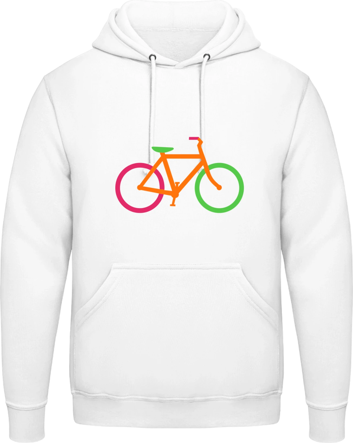 Colored Bike Hipster - Arctic white AWDis man hoodie - Front