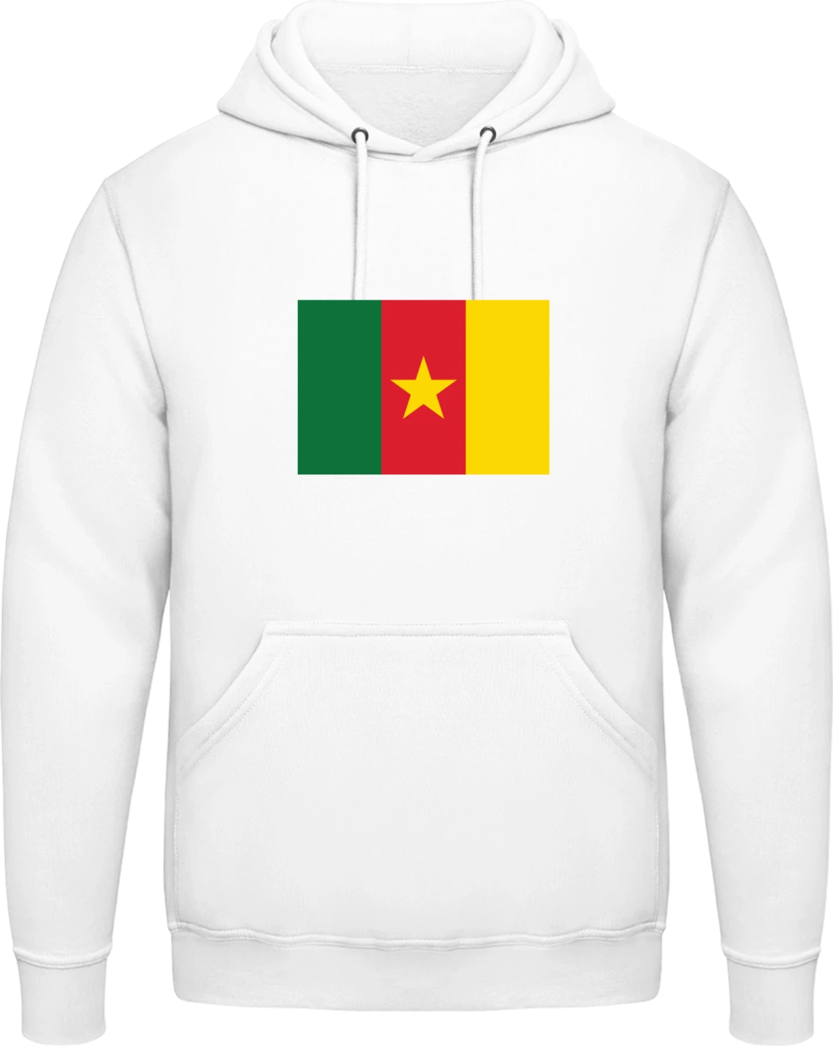 Cameroon Flag - Arctic white AWDis man hoodie - Front