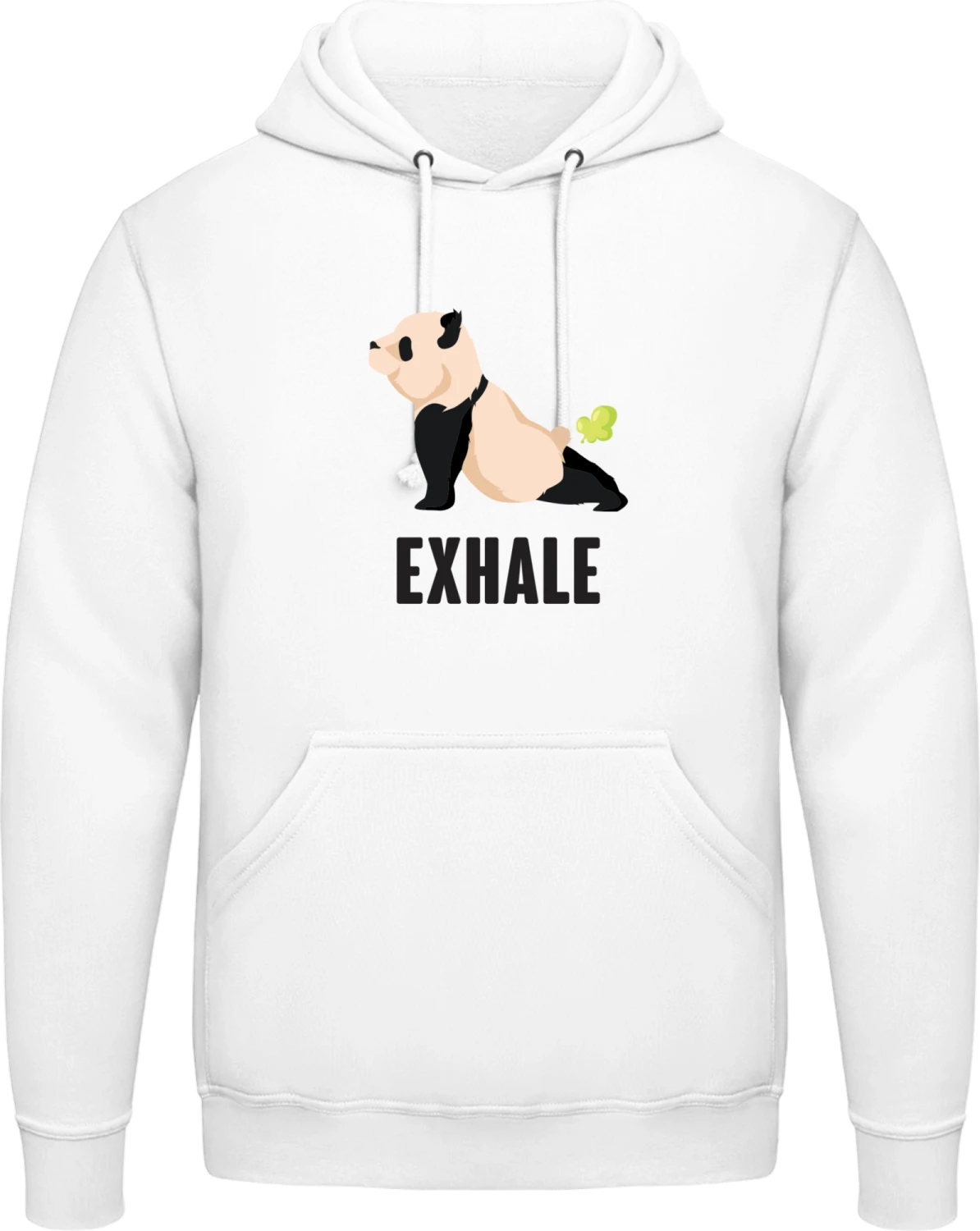 Panda Exhale Yoga - Arctic white AWDis man hoodie - Front