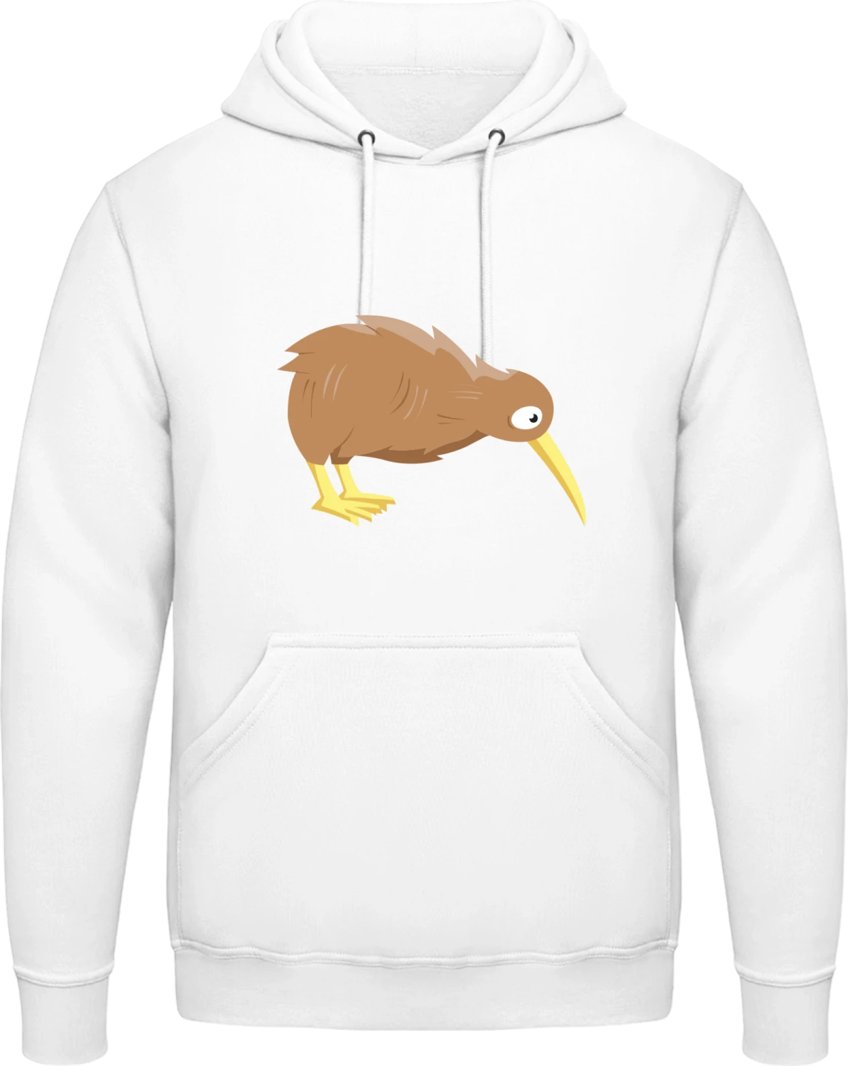 Kiwi Bird Funny - Arctic white AWDis man hoodie - Front