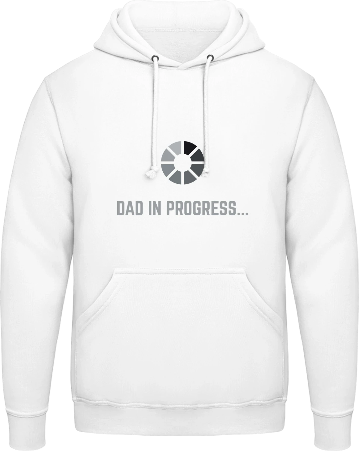 Dad In Progress - Arctic white AWDis man hoodie - Front