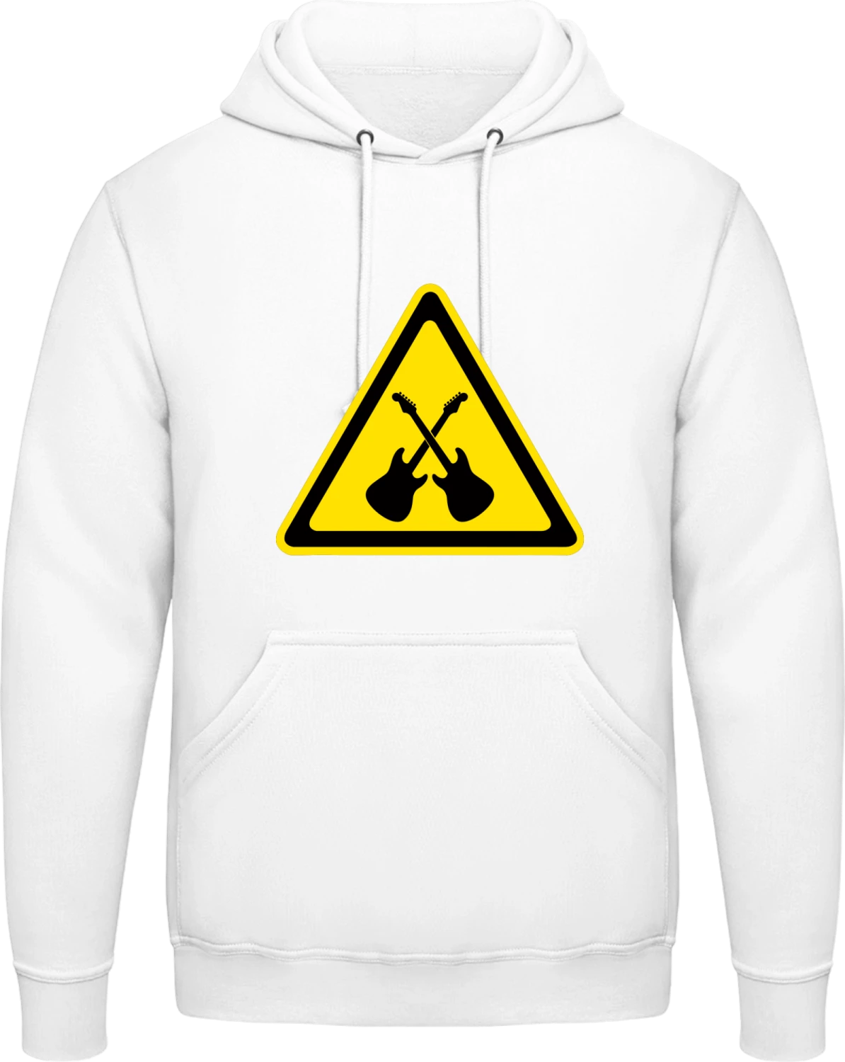 Bass Guitars Crossed - Arctic white AWDis man hoodie - Front