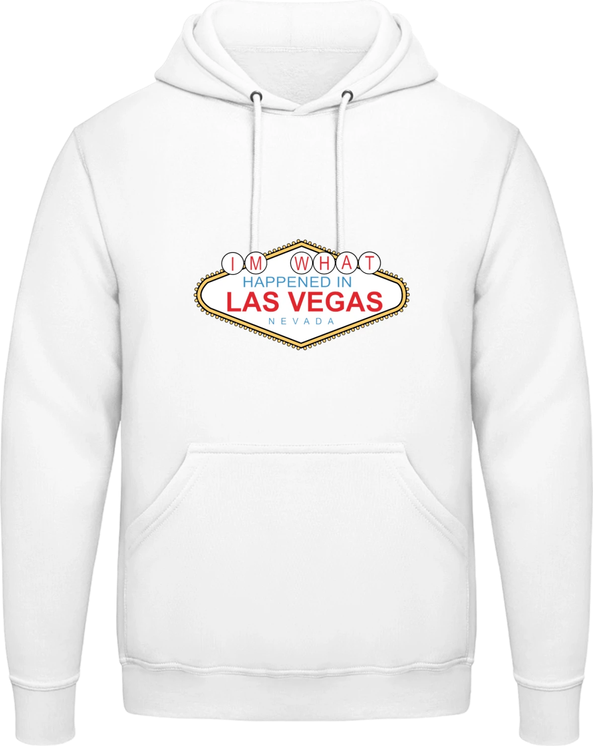 I'm what happened in Las Vegas - Arctic white AWDis man hoodie - Front