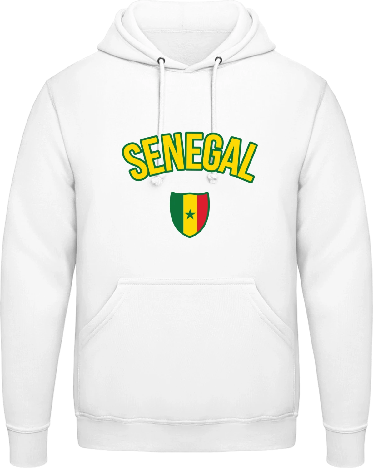 SENEGAL Fan - Arctic white AWDis man hoodie - Front