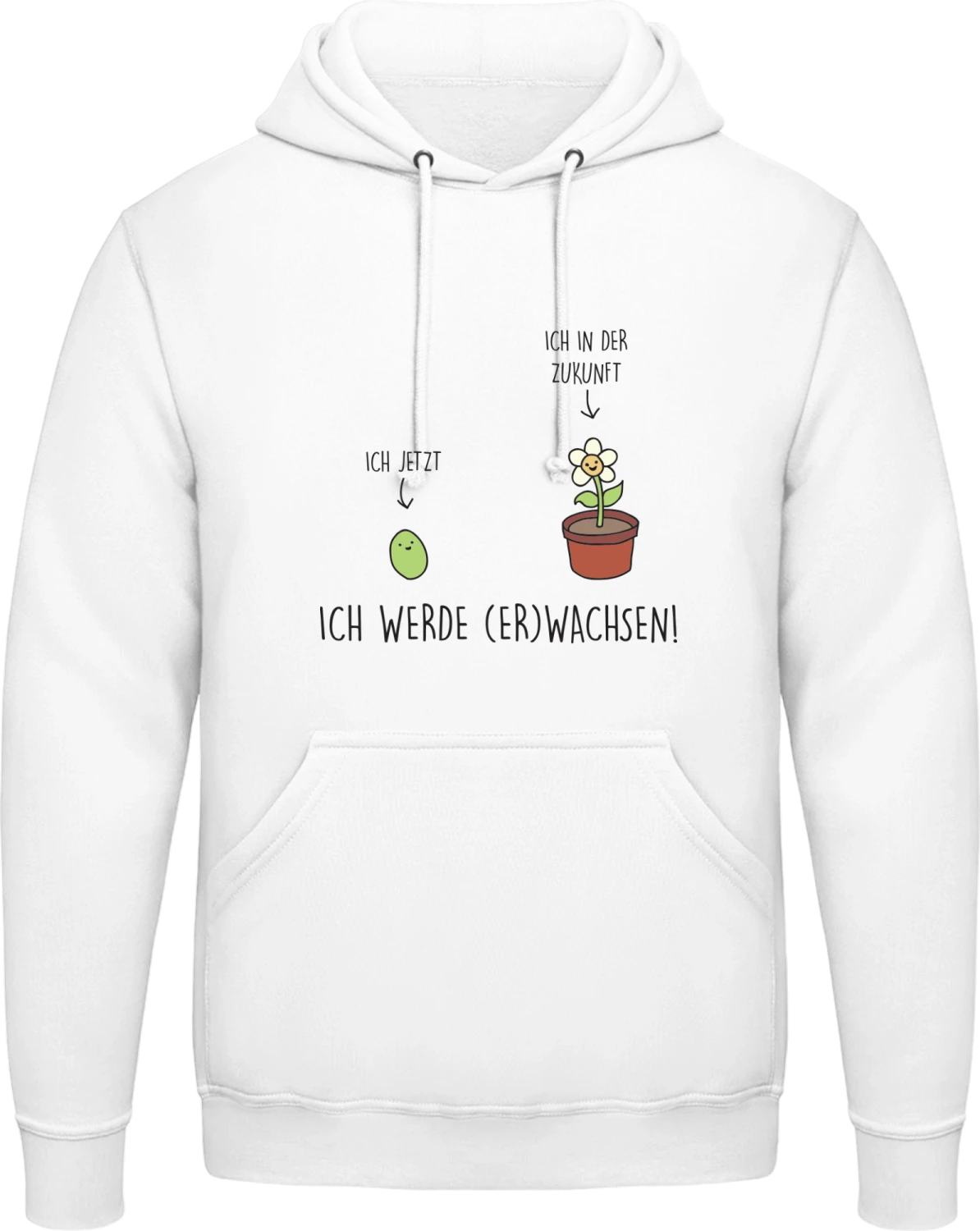 Ich werde Erwachsen! - Arctic white AWDis man hoodie - Front