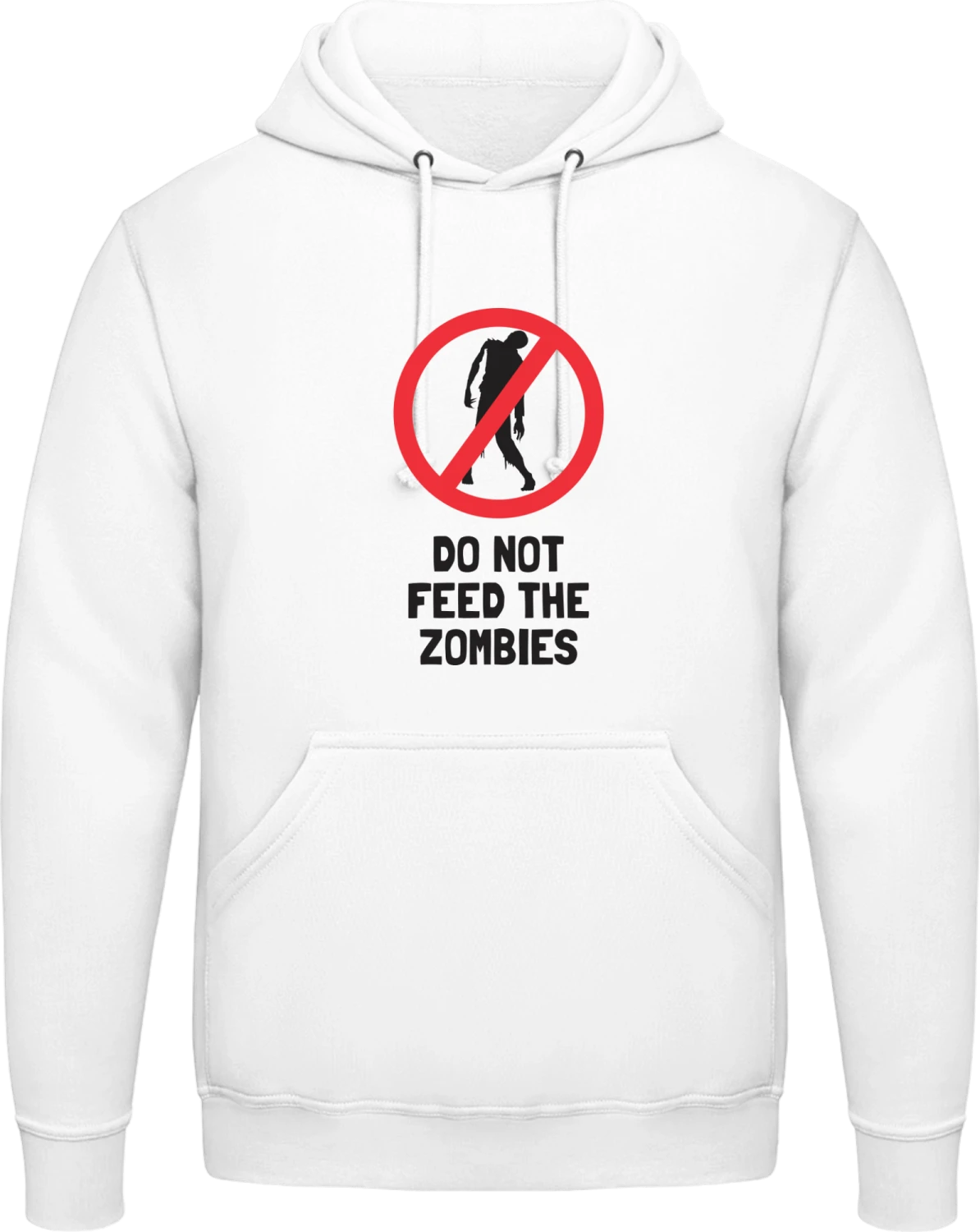 Do Not Feed The Zombies - Arctic white AWDis man hoodie - Front