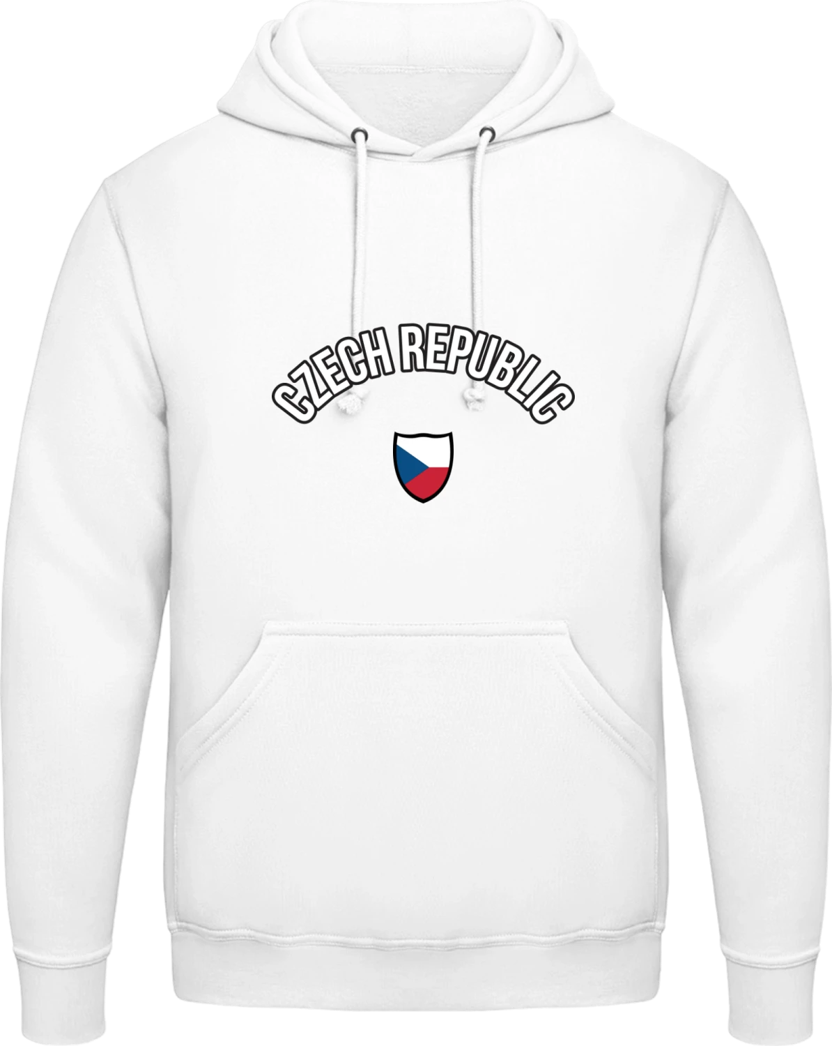 Czech Republic Fan - Arctic white AWDis man hoodie - Front