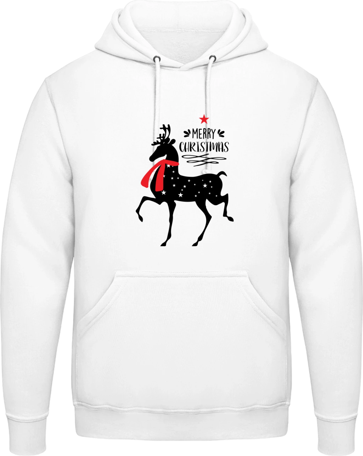 Merry Christmas Reindeer - Arctic white AWDis man hoodie - Front