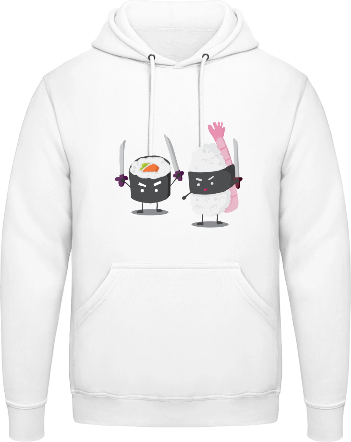 Sushi Ninjas - Arctic white AWDis man hoodie - Front