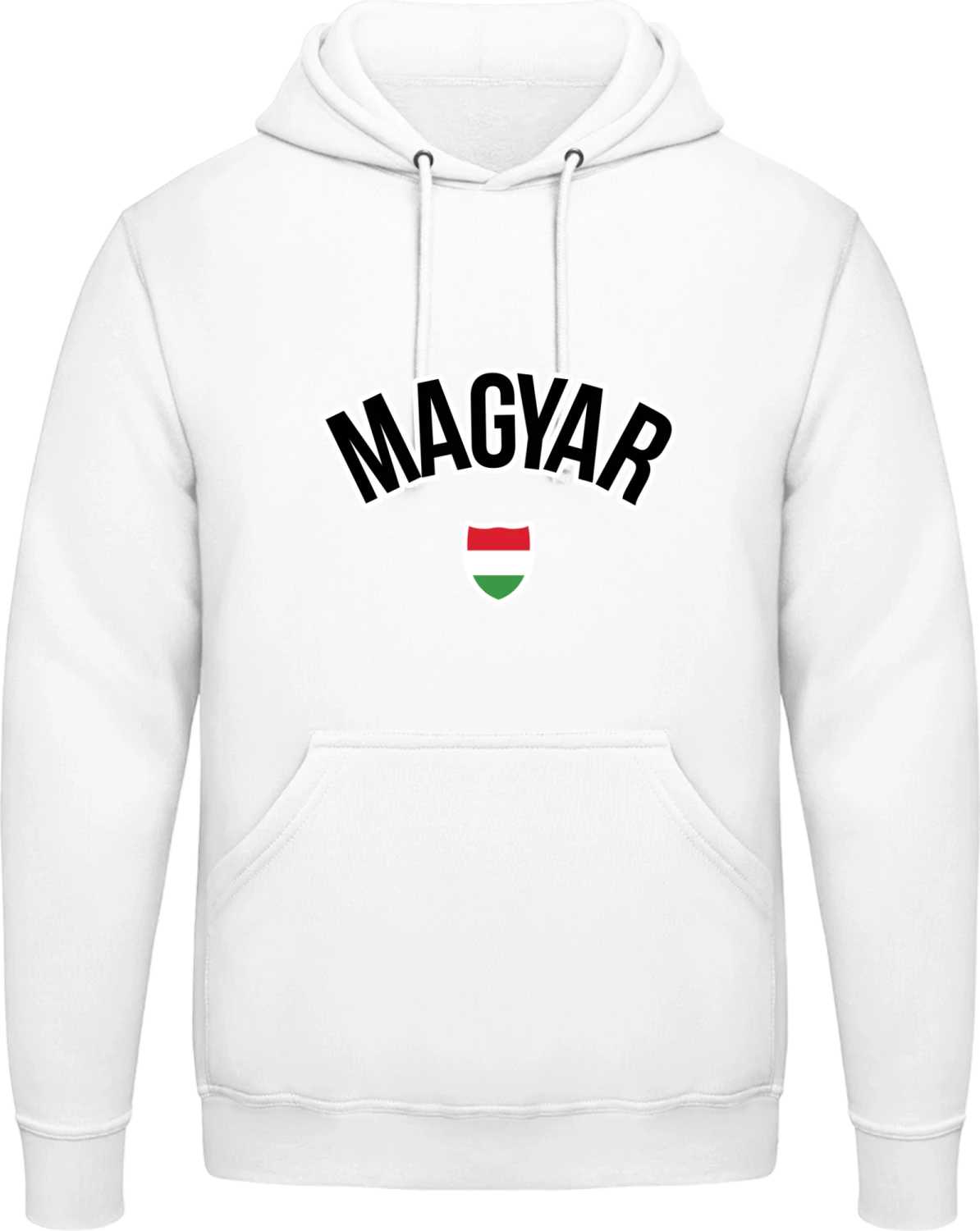 MAGYAR Fan - Arctic white AWDis man hoodie - Front