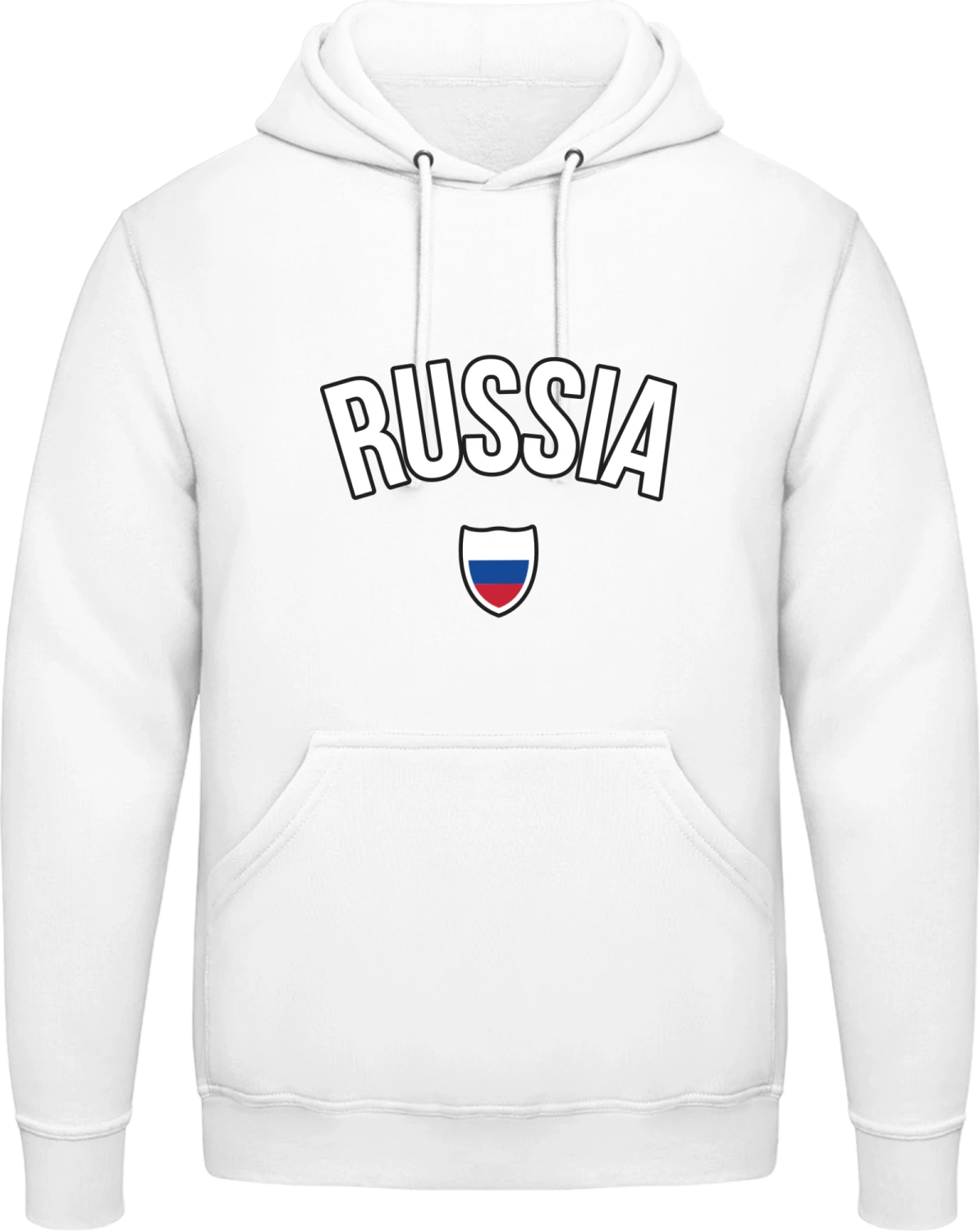 RUSSIA Football Fan - Arctic white AWDis man hoodie - Front