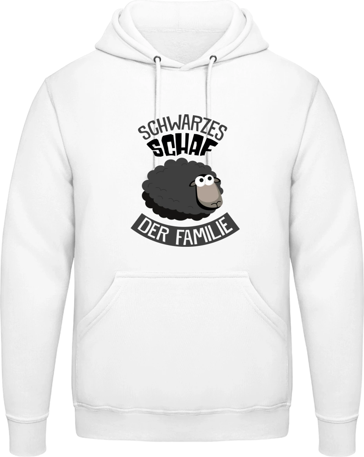 Schwarzes Schaf der Familie - Arctic white AWDis man hoodie - Front