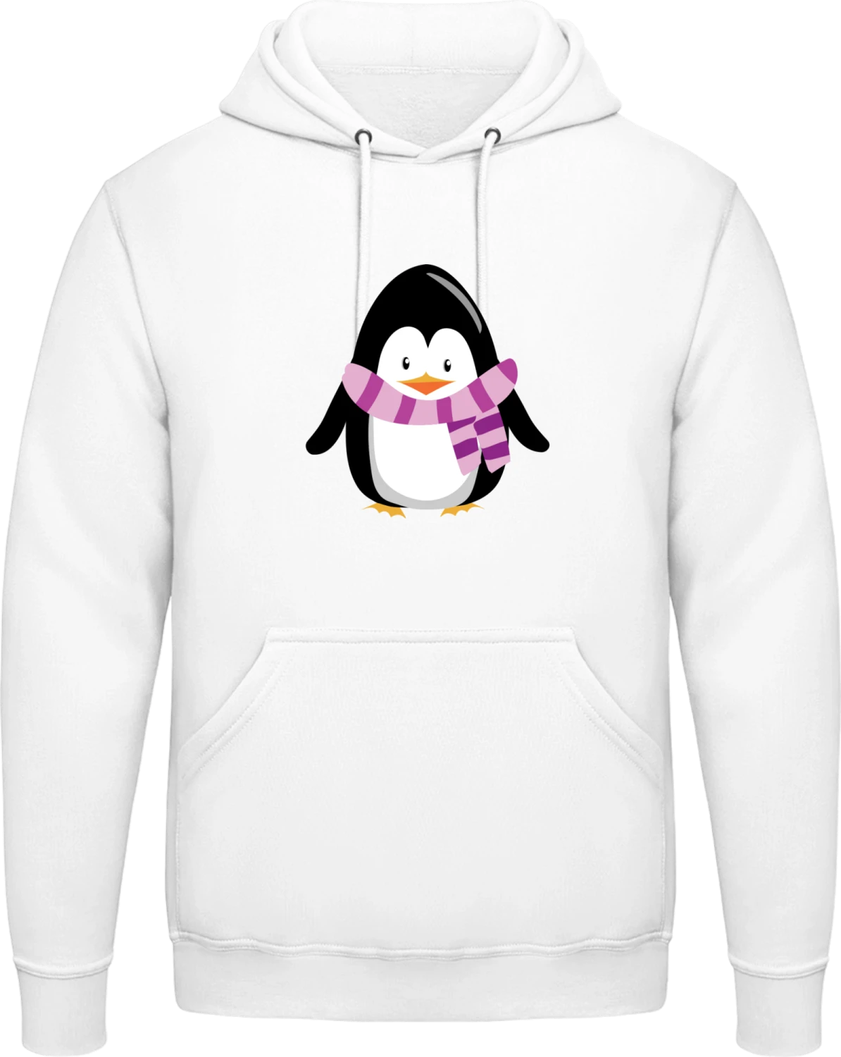 Penguin Freezing - Arctic white AWDis man hoodie - Front