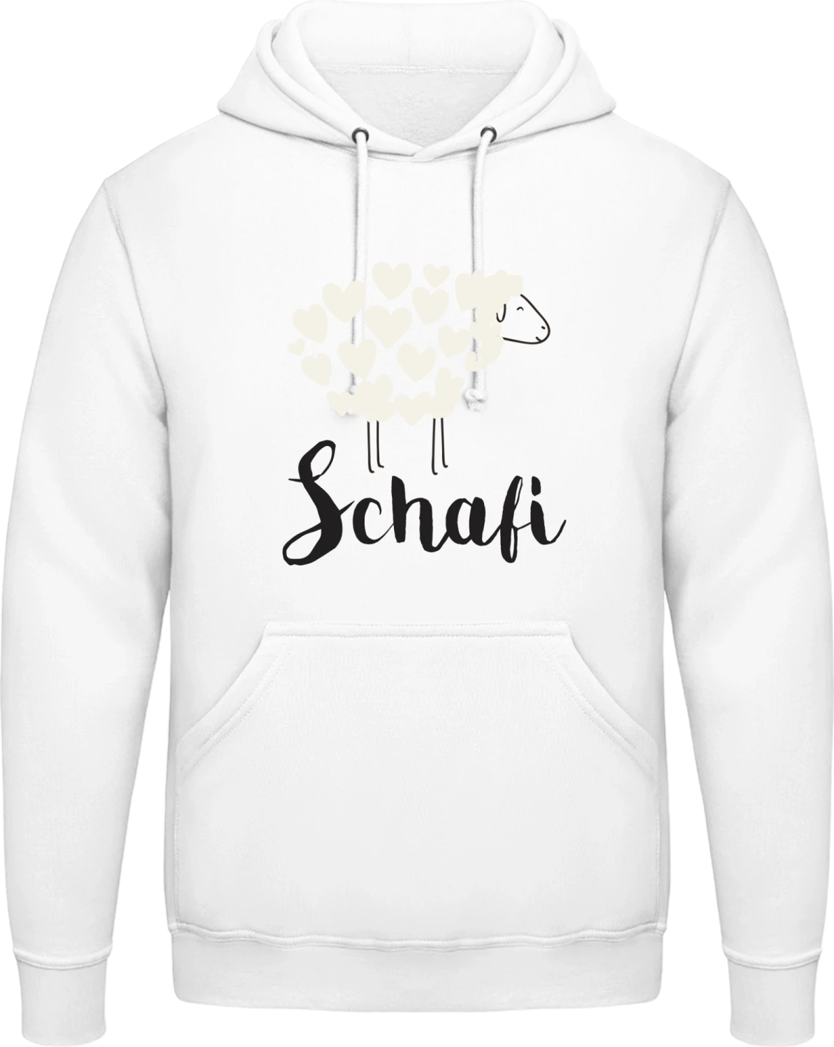 Schafi - Arctic white AWDis man hoodie - Front