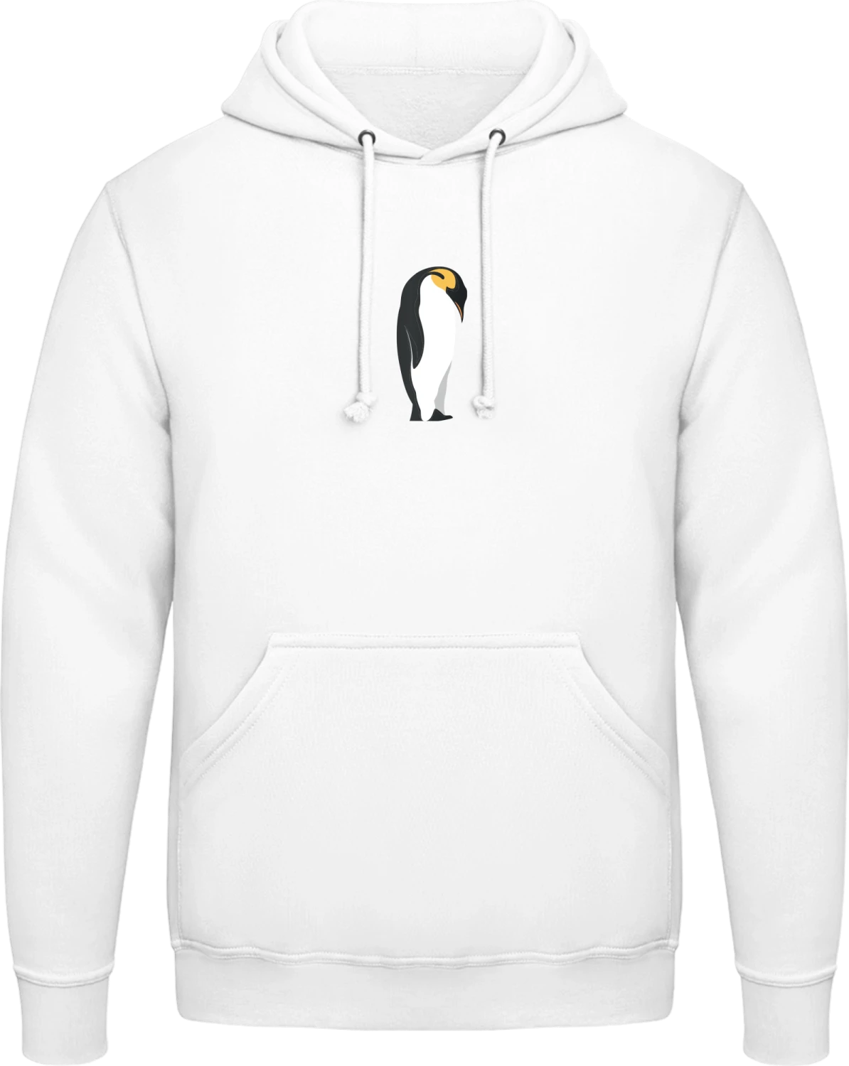 King Penguin - Arctic white AWDis man hoodie - Front