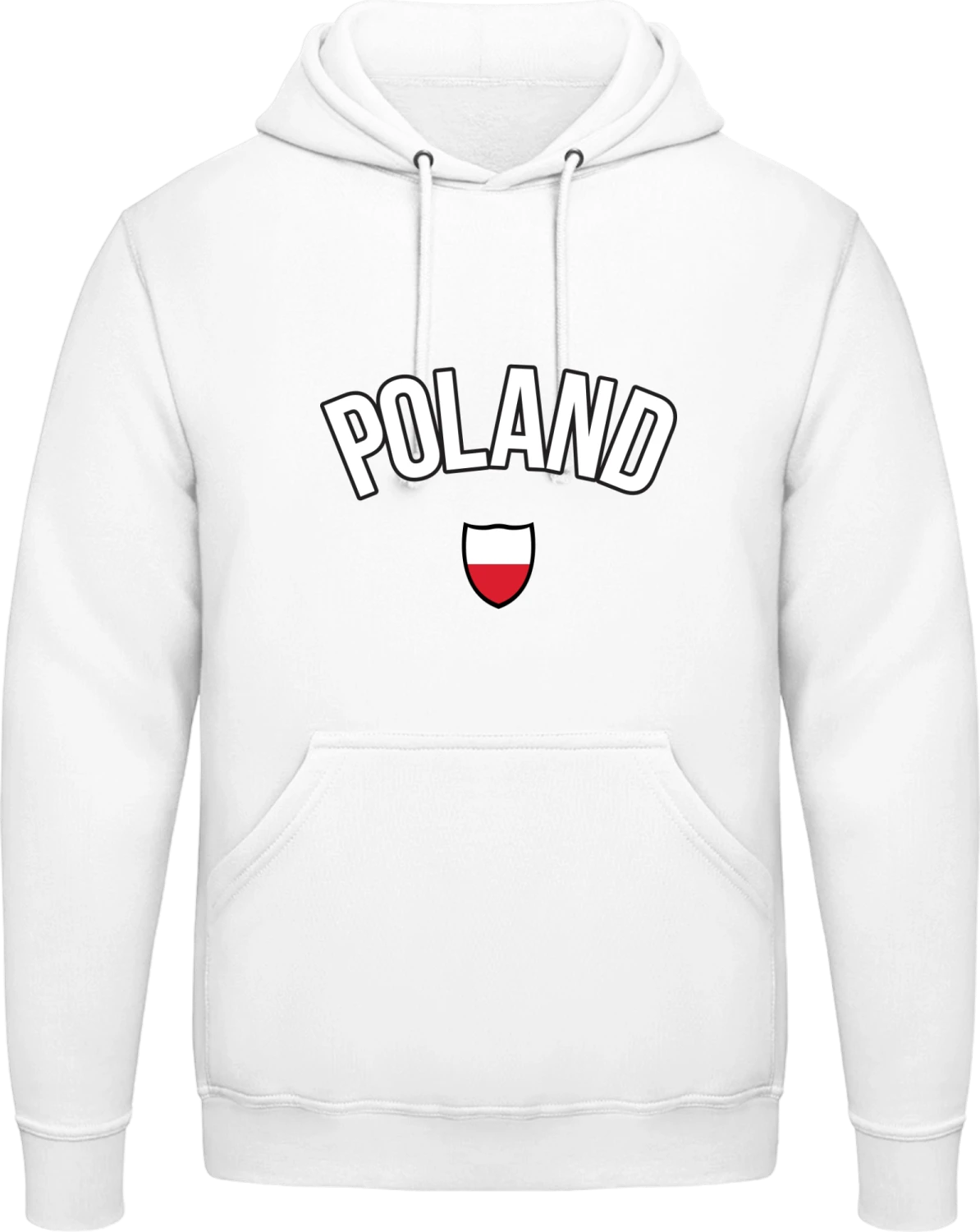 POLAND Football Fan - Arctic white AWDis man hoodie - Front