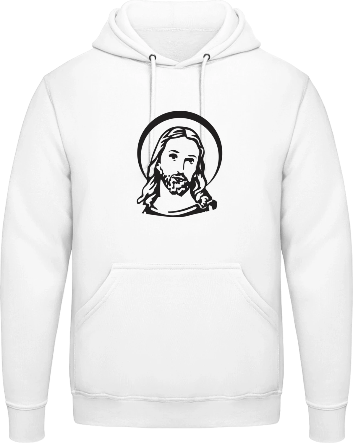 Jesus Icon Symbol - Arctic white AWDis man hoodie - Front