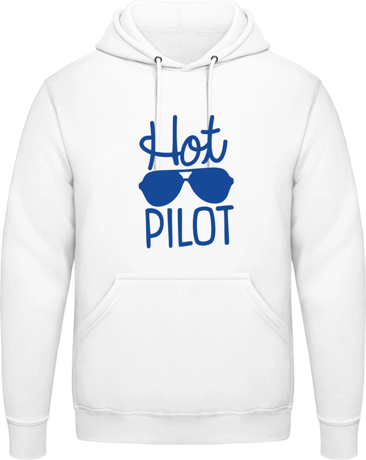 Hot Pilot - Arctic white AWDis man hoodie - Front