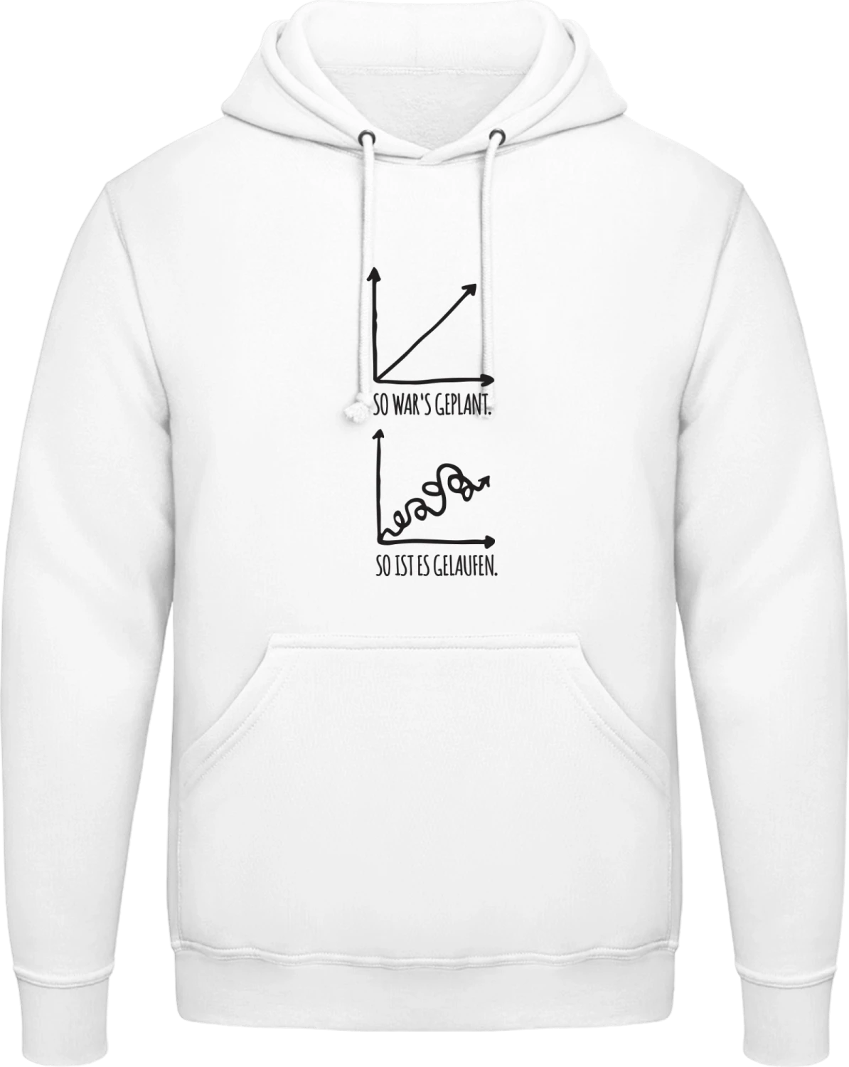 So ist es gelaufen - Arctic white AWDis man hoodie - Front