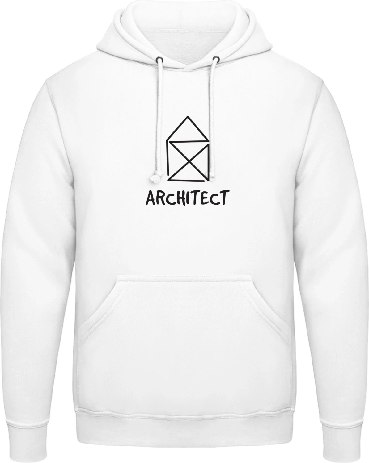 Architect Comic - Arctic white AWDis man hoodie - Front