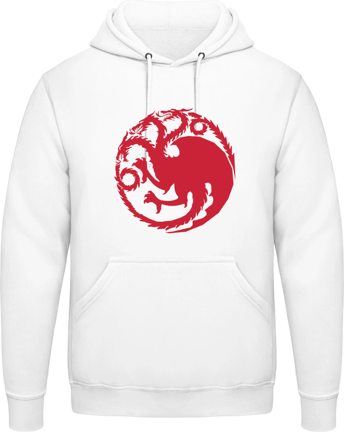 Targaryen - Arctic white AWDis man hoodie - Front