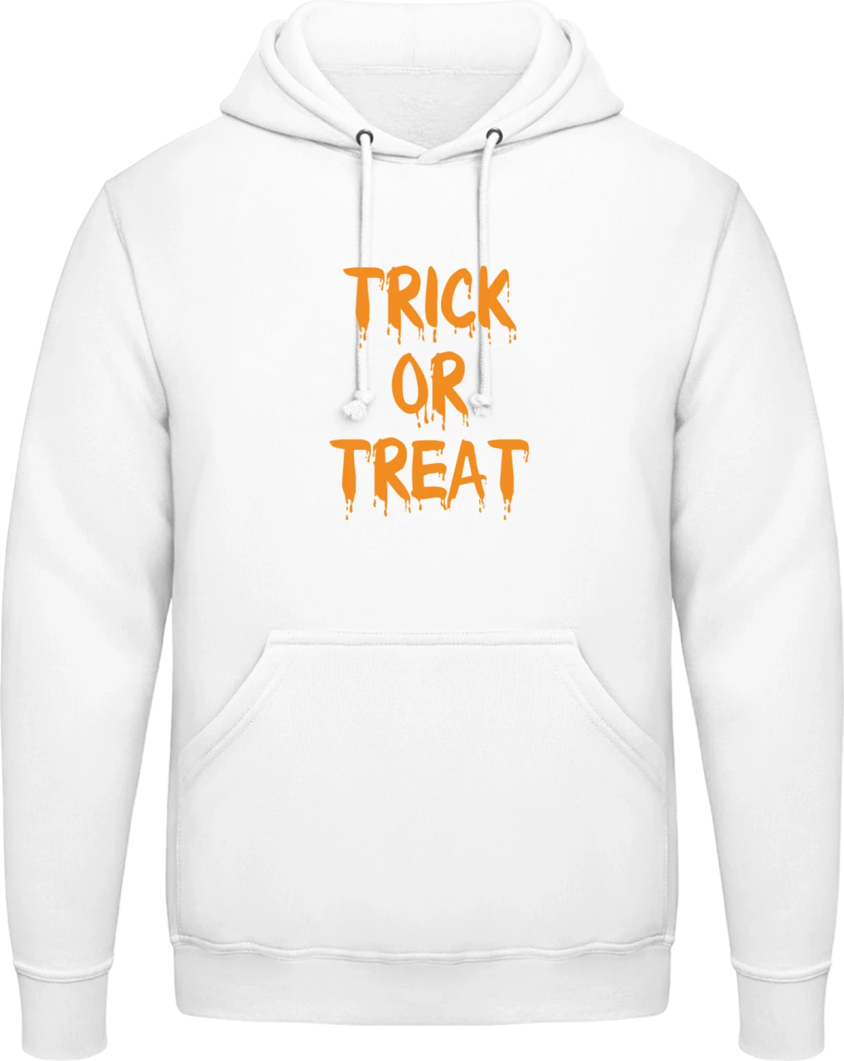 Trick Or Treat - Arctic white AWDis man hoodie - Front