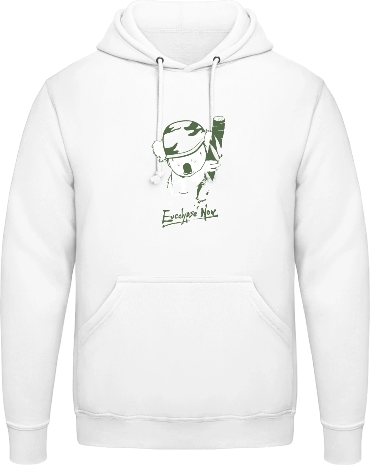 Eucalypse Now - Arctic white AWDis man hoodie - Front