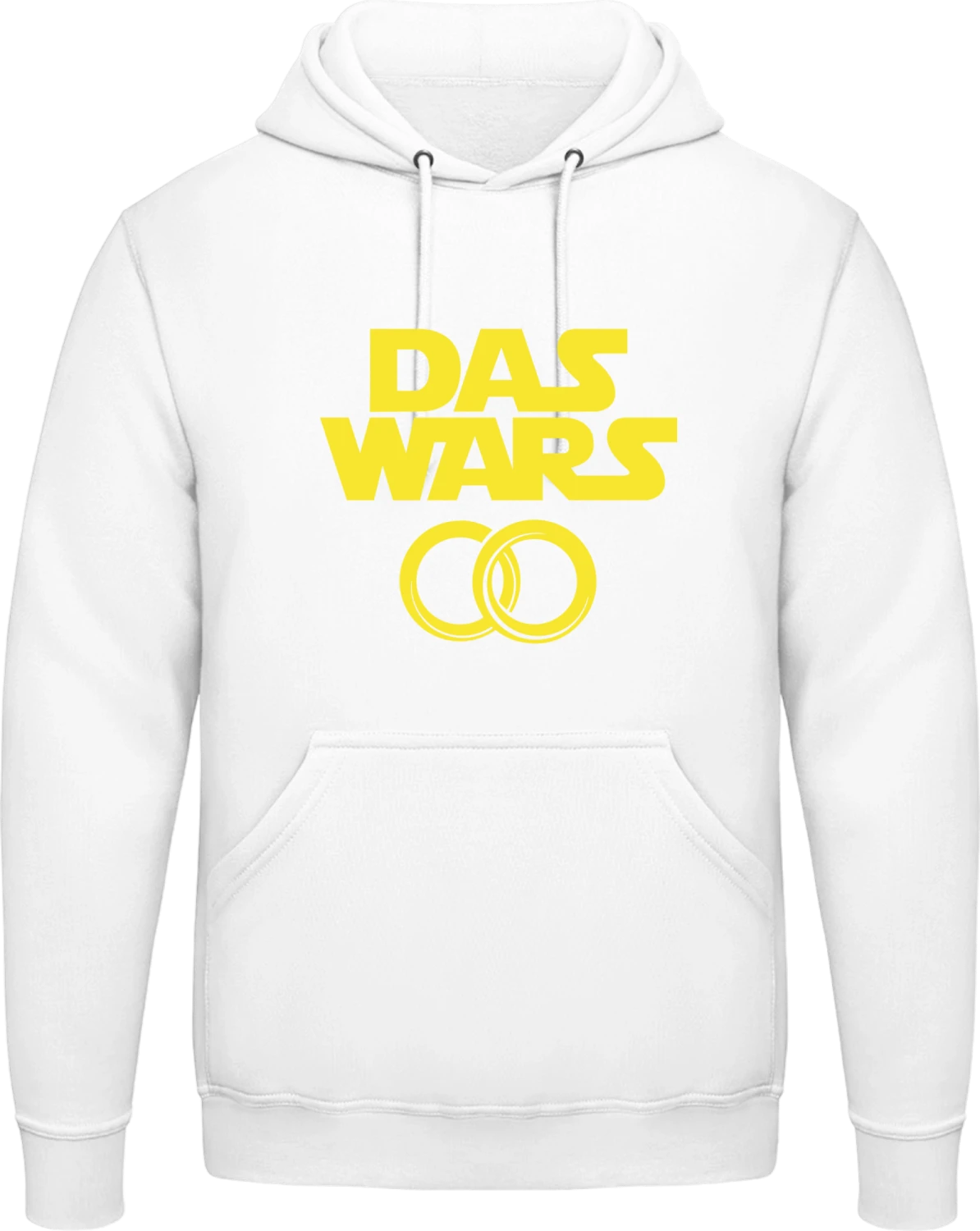 DAS WARS Junggesellenabschied - Arctic white AWDis man hoodie - Front