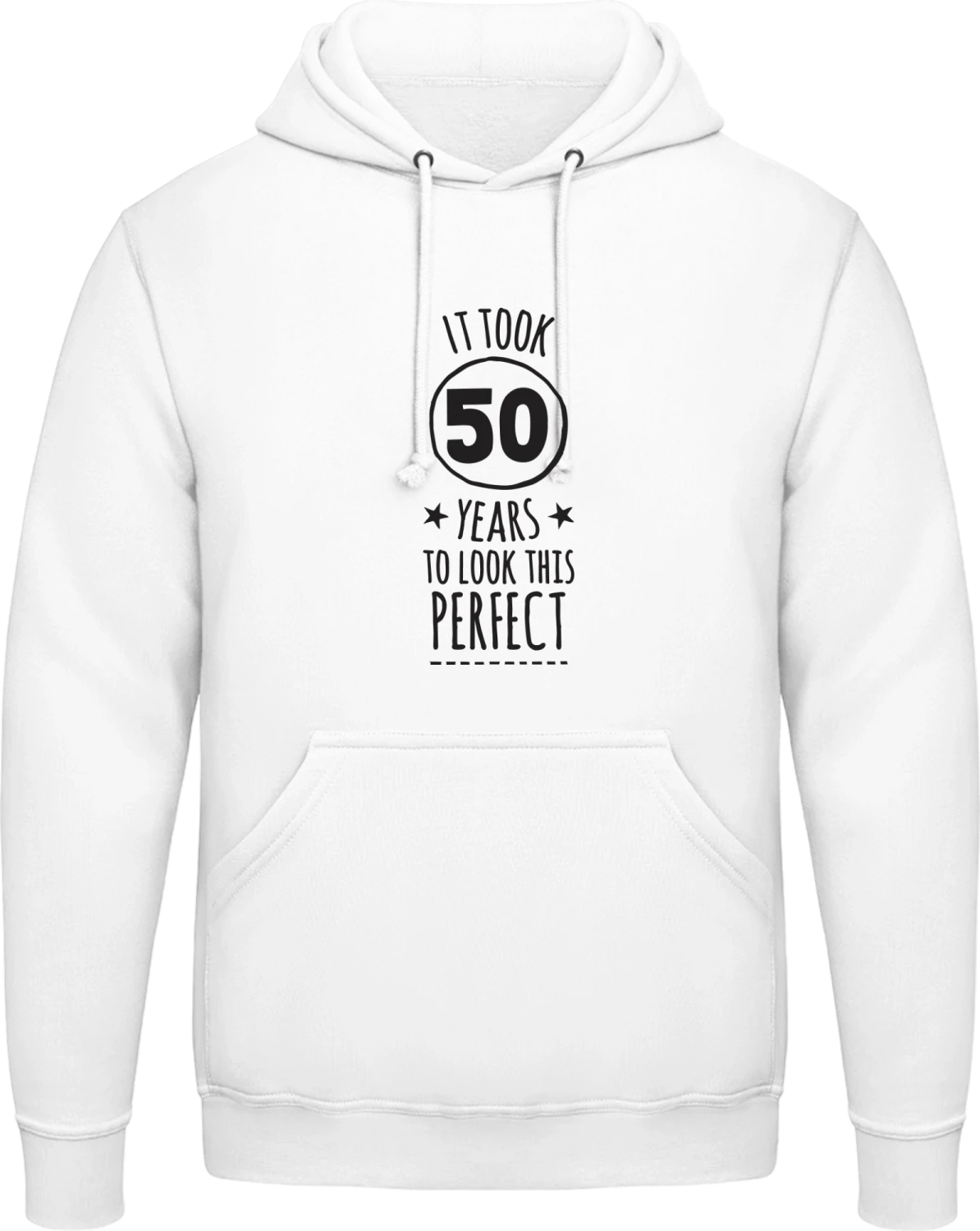 It Took 50 Years To Look This Perfect - Arctic white AWDis man hoodie - Front