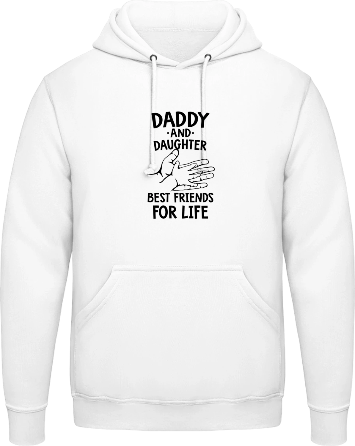 Daddy And Daughter Best Friends For Life - Arctic white AWDis man hoodie - Front