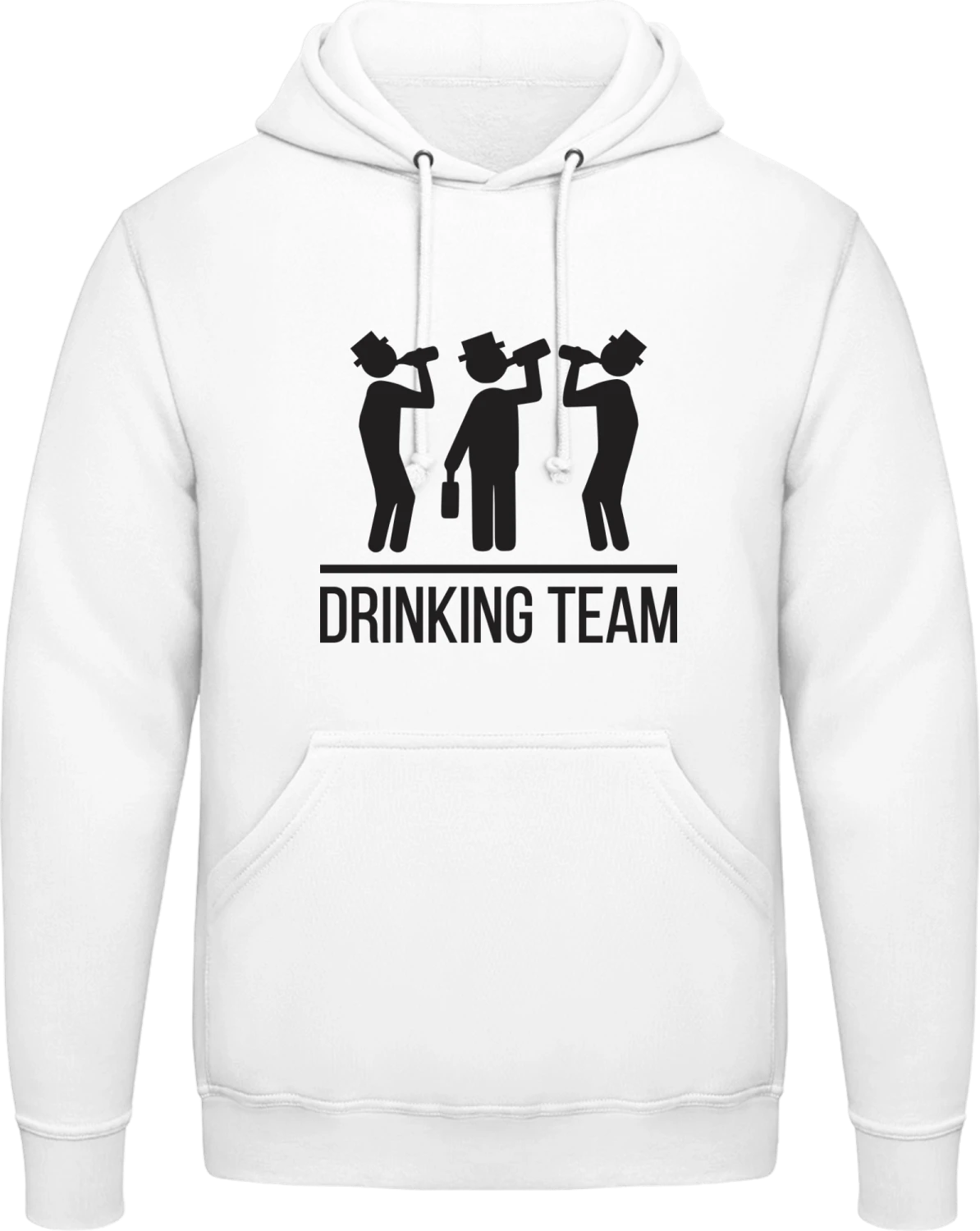 Drinking Team - Arctic white AWDis man hoodie - Front