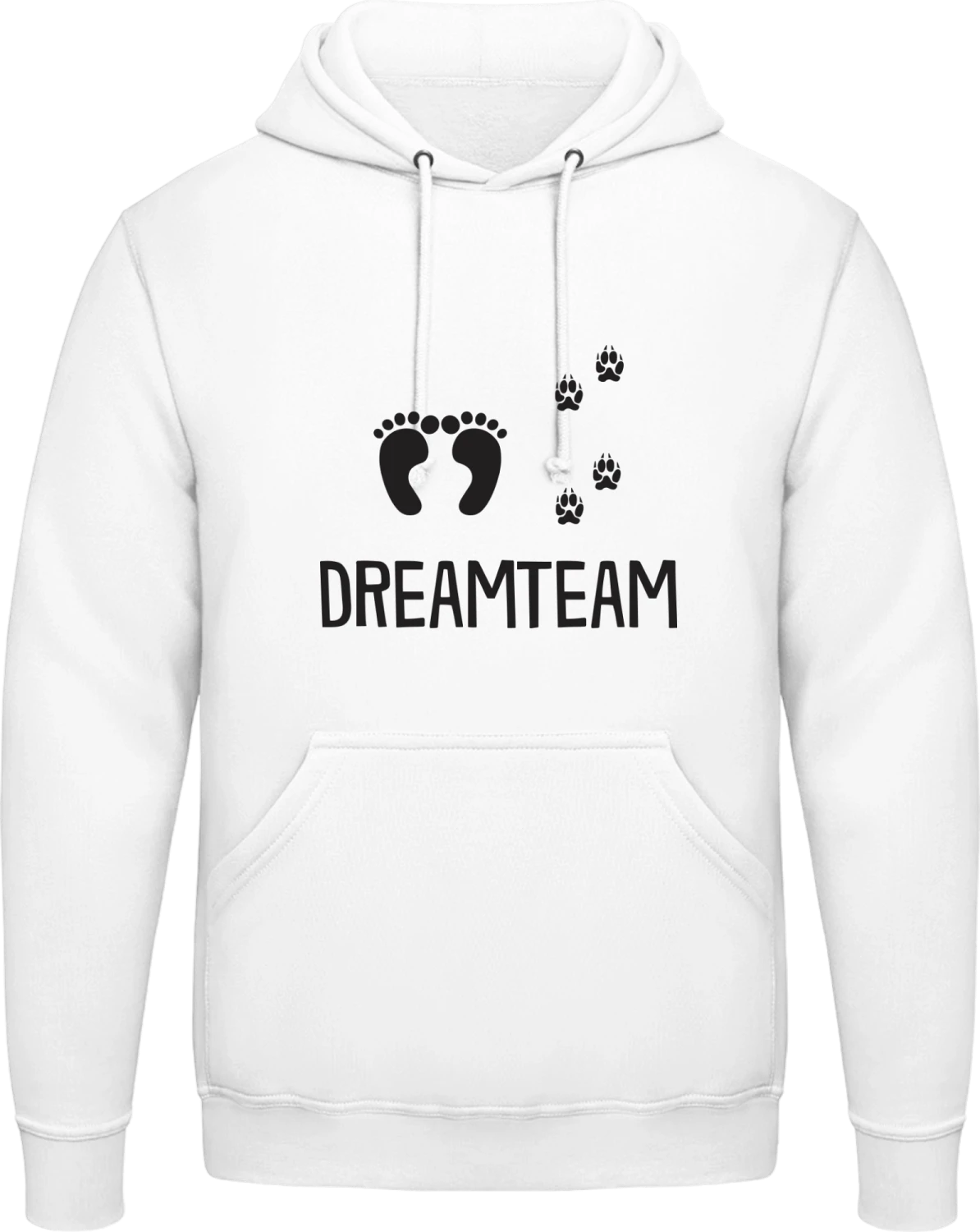 Dreamteam Pet - Arctic white AWDis man hoodie - Front