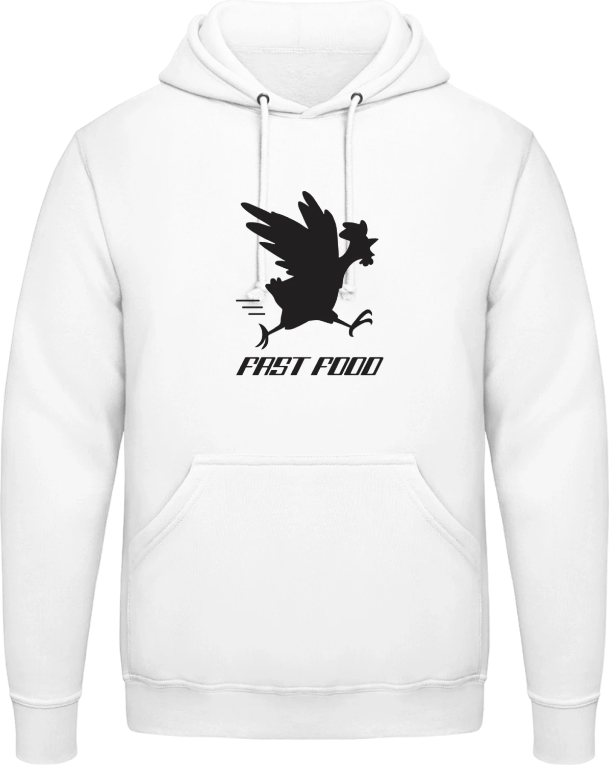 Fast Food Hen Chicken - Arctic white AWDis man hoodie - Front