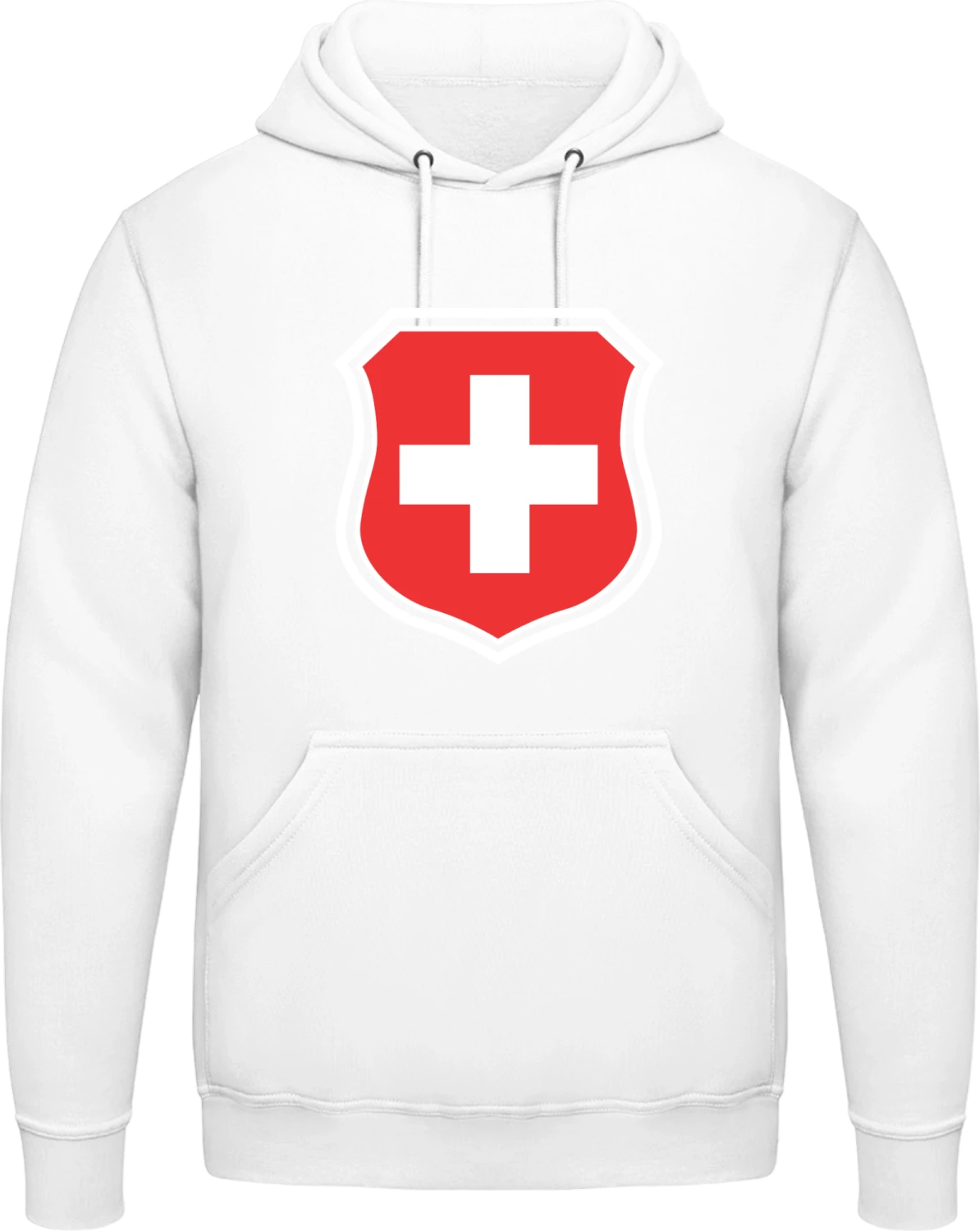 Switzerland Emblem - Arctic white AWDis man hoodie - Front