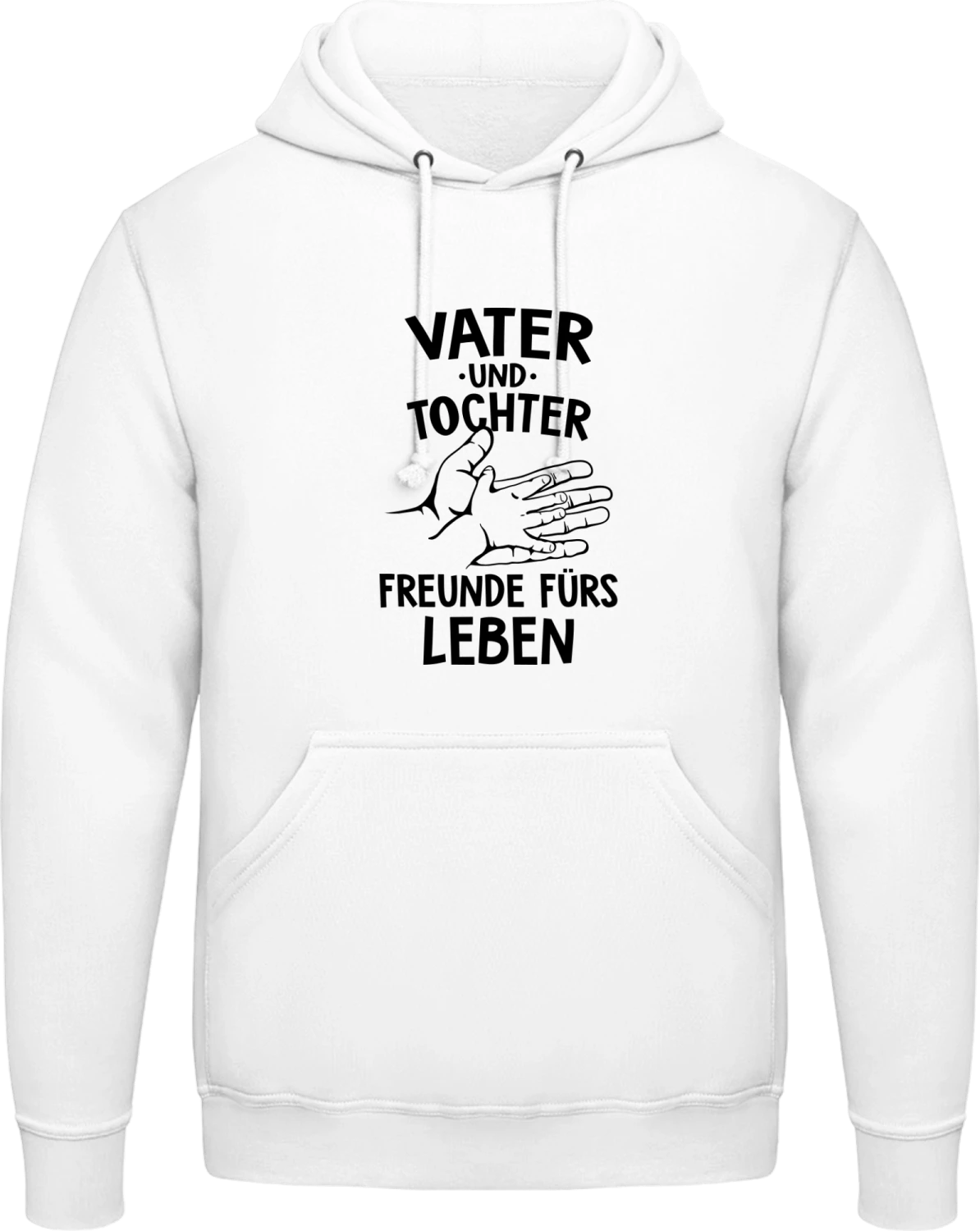 Vater und Tochter Freunde fürs Leben - Arctic white AWDis man hoodie - Front