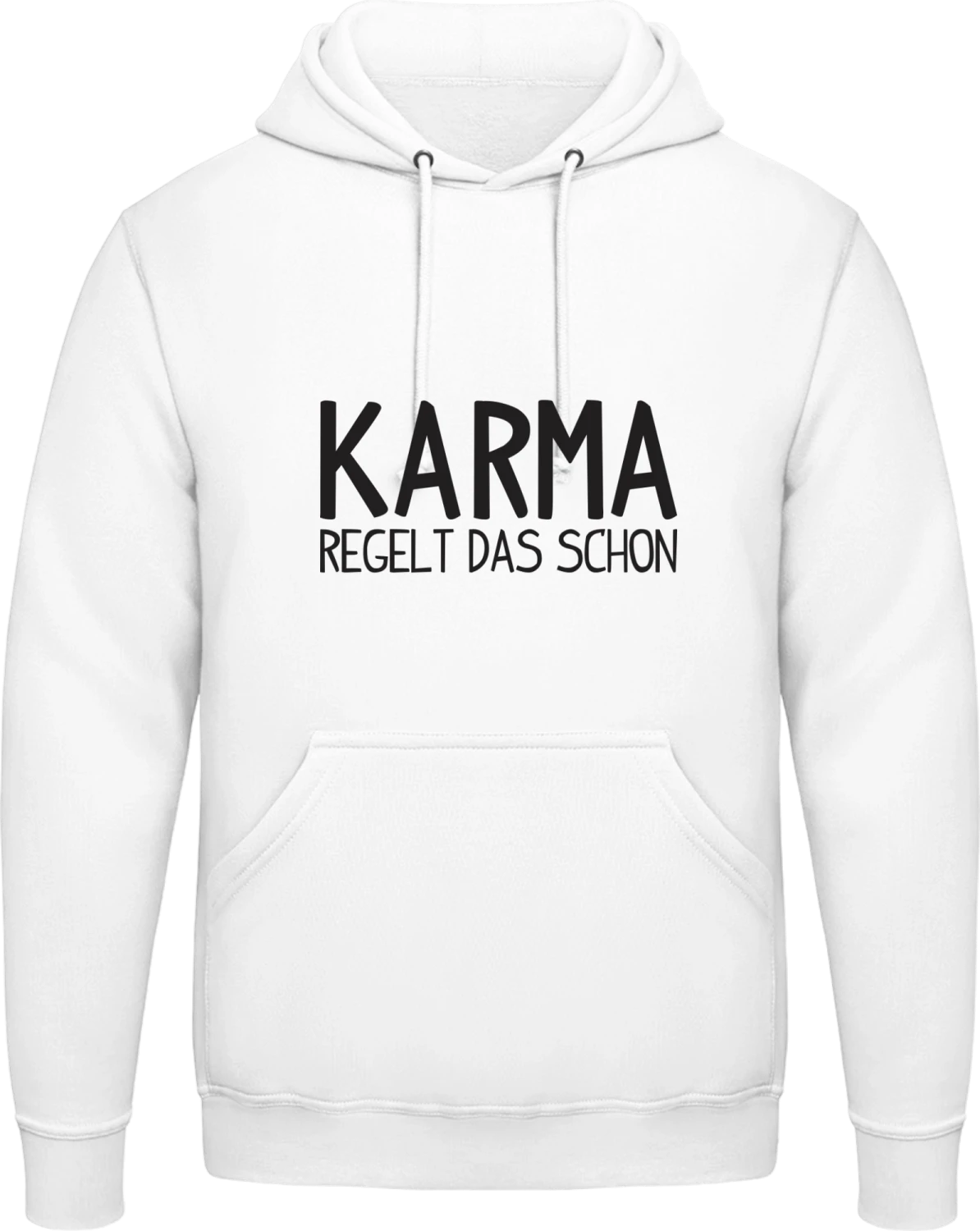 Karma regelt das schon - Arctic white AWDis man hoodie - Front