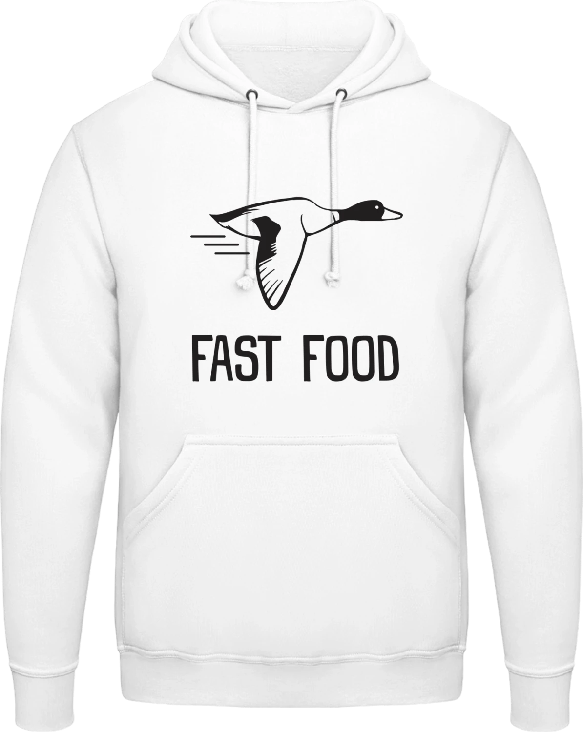 Fast Food Duck - Arctic white AWDis man hoodie - Front