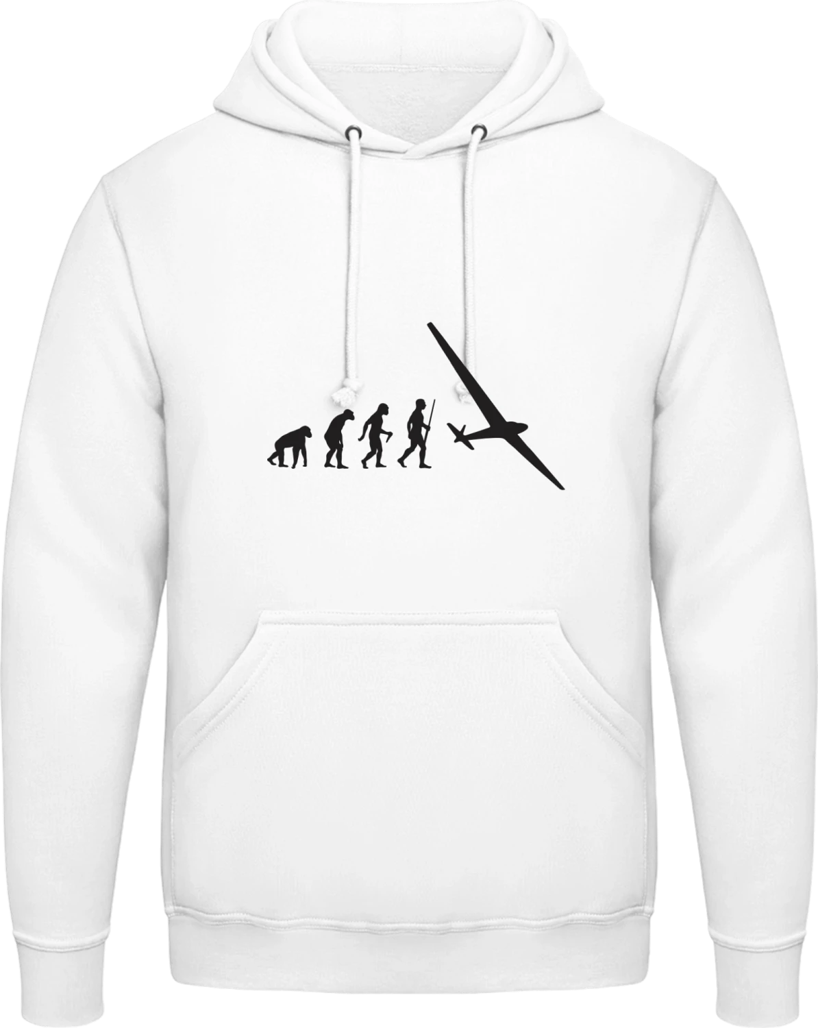 Evolution Of Planes - Arctic white AWDis man hoodie - Front